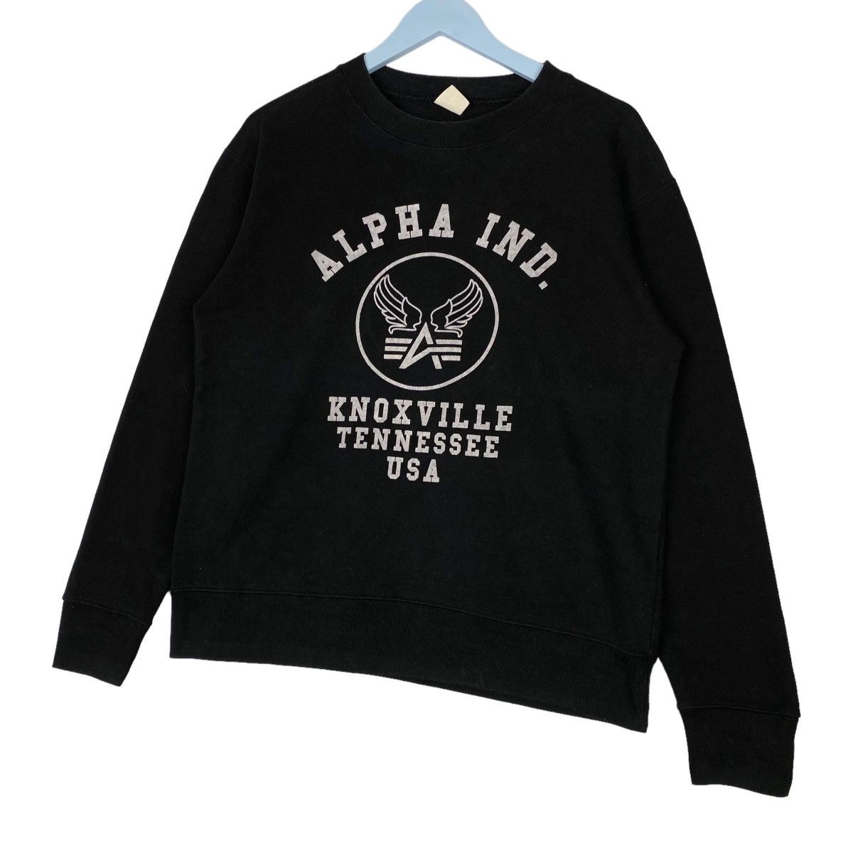 Alpha Industries × Vintage Vintage Alpha Industries All Print Crewneck Sweatshirt Size L / US 10 / IT 46 - 2 Thumbnail