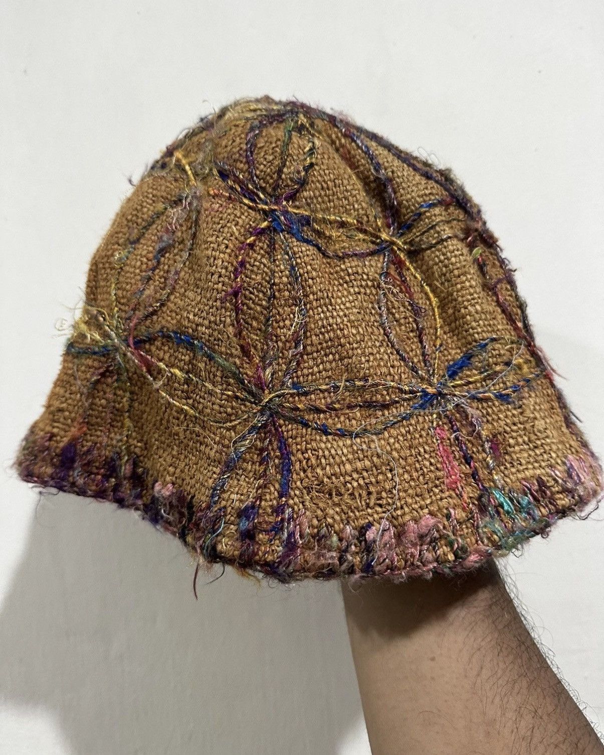 Japanese Brand VTG Hemp Patchwork Style Kapital Hat Size ONE SIZE - 3 Thumbnail