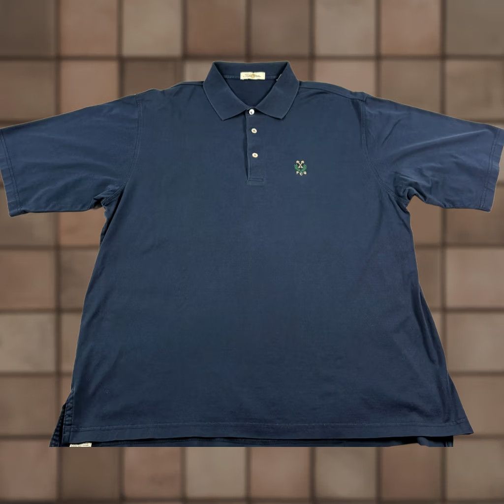 Peter Millar Peter Millar Polo Shirt Mens XL Blue Short Sleeve Cotton Peachtree Golf Club Size US XL / EU 56 / 4 - 1 Thumbnail