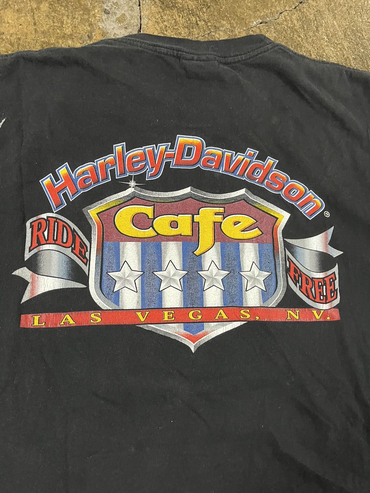 Harley Davidson × Vintage Crazy Vintage Harley Davidson Las Vegas Biker Tee Shirt Size US L / EU 52-54 / 3 - 9 Thumbnail
