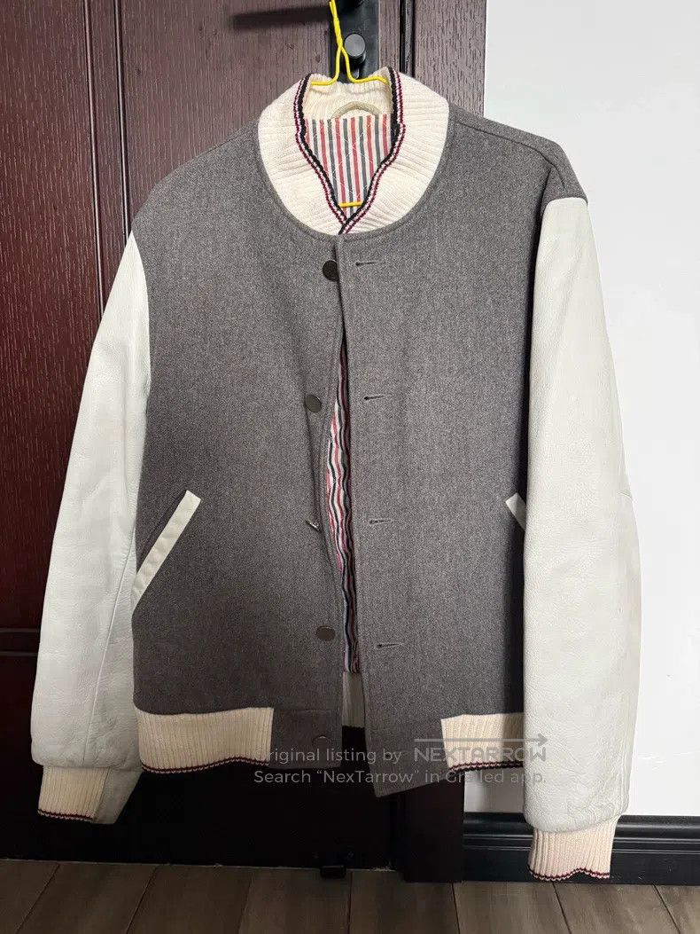 Thom Browne Thom Browne Gray leather baseball uniform Size US M / EU 48-50 / 2 - 1 Thumbnail