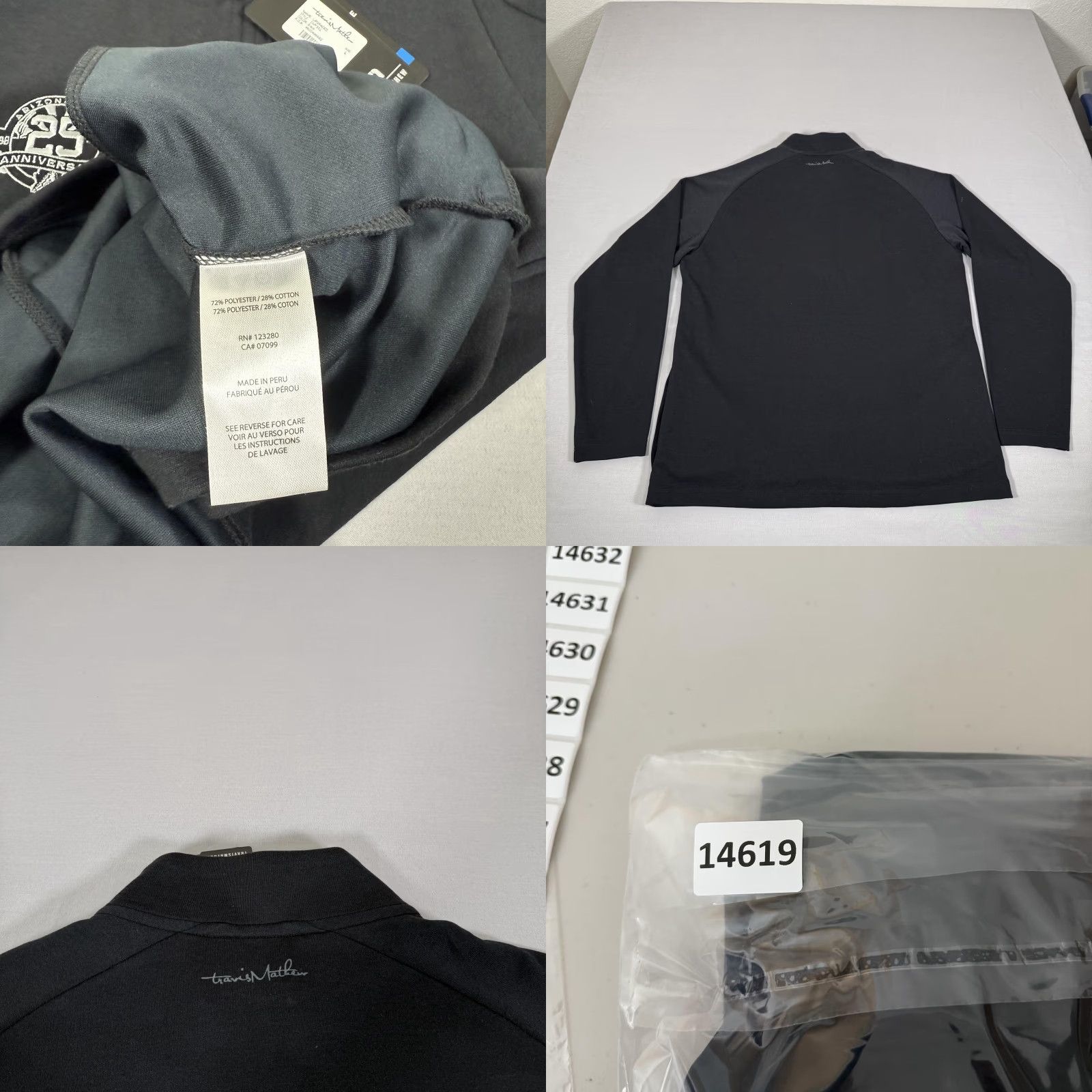 TravisMathew Travis Mathew Shirt Mens Large Black 1/4 Zip Sweater Golf Arizona Diamondbacks Size US L / EU 52-54 / 3 - 8 Thumbnail