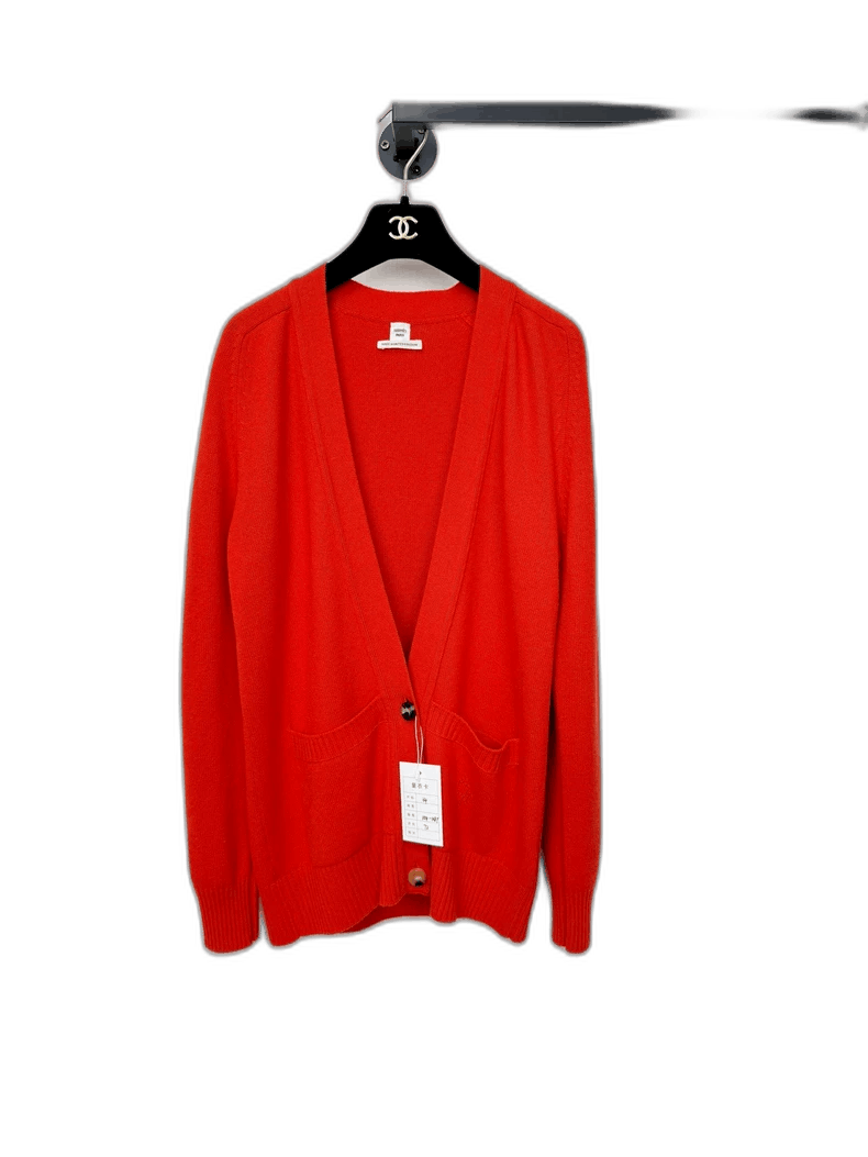Hermes Hermes Red Knitted Cardigan Size 34-2506 Size XS / US 0-2 / IT 36-38 - 1 Thumbnail
