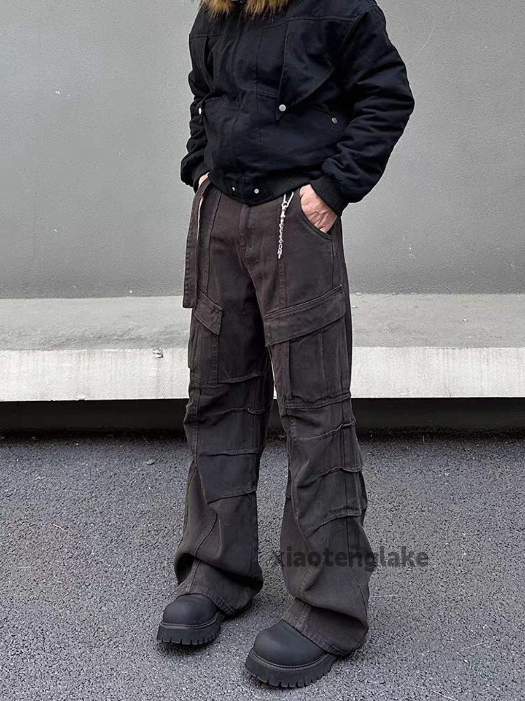 Designer Unisex outdoor utility loose baggy skate hiphop pants Size US 32 / EU 48 - 3 Thumbnail