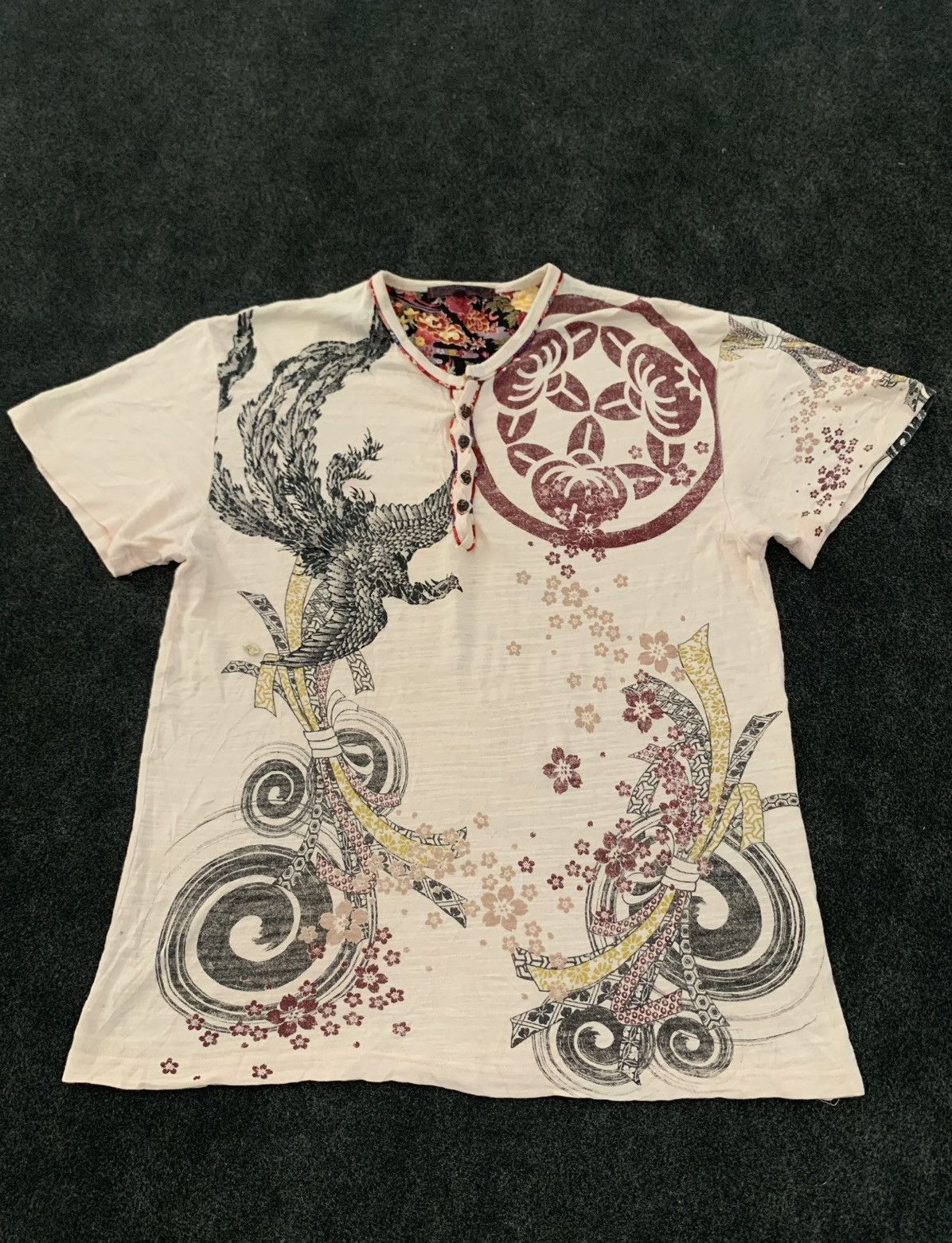 Japanese Brand Vintage Y2K Japanese Style Phoenix / Crane Graphic Tee Size US L / EU 52-54 / 3 - 2 Thumbnail