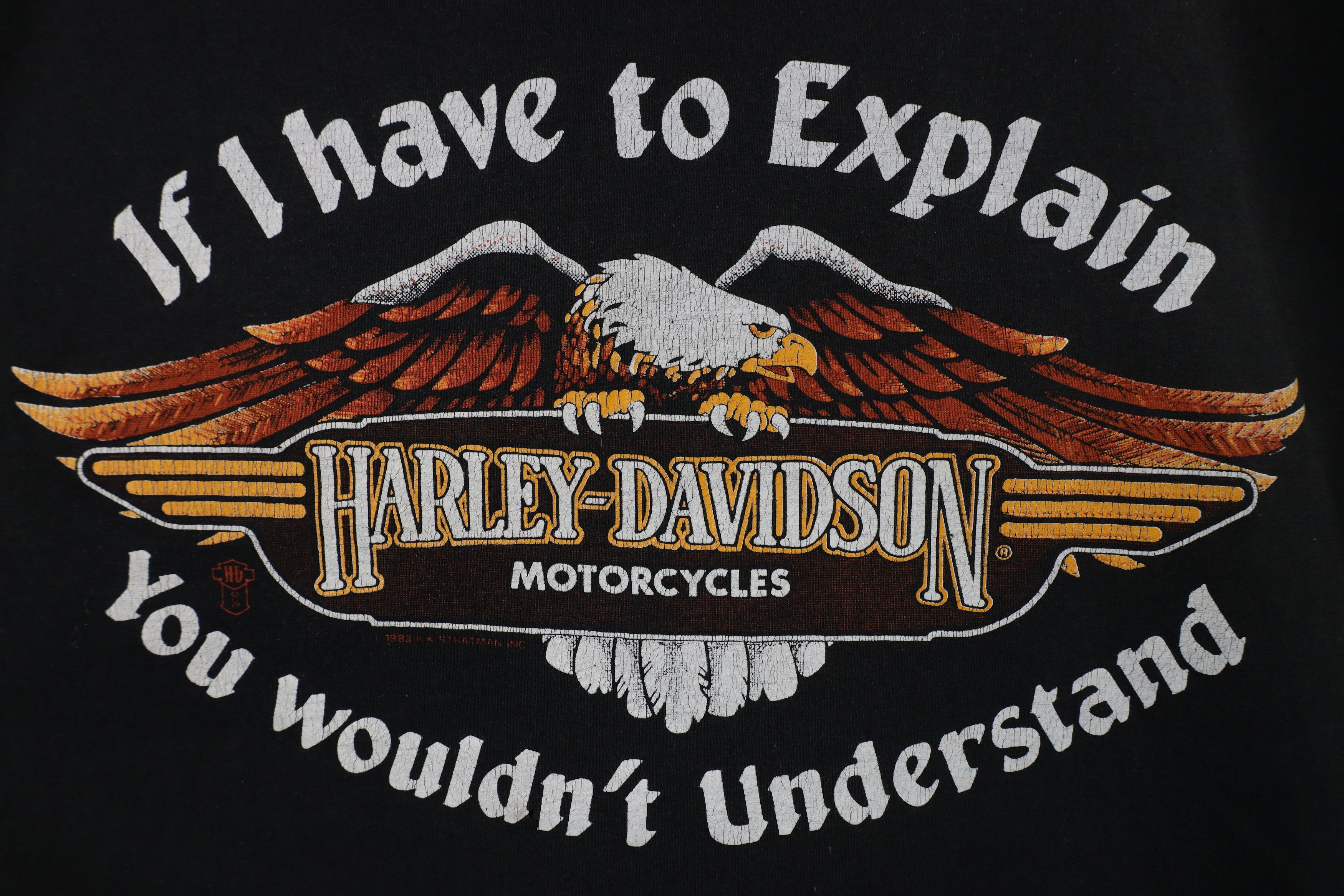 Harley Davidson × Vintage Vintage 80s Harley Davidson Sleeveless Muscle T-Shirt USA Size US XL / EU 56 / 4 - 4 Thumbnail