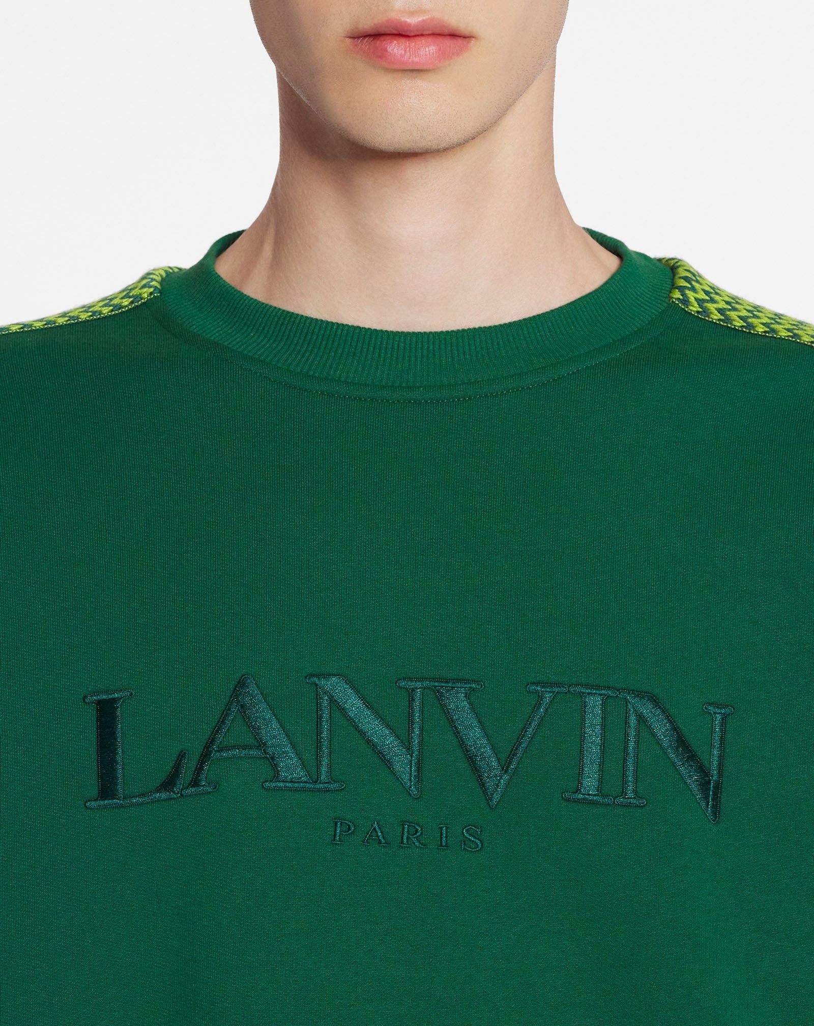 Lanvin o1mle0825 Curb Side Lanvin Loose-Fitting Sweatshirt in Green Size US L / EU 52-54 / 3 - 5 Thumbnail