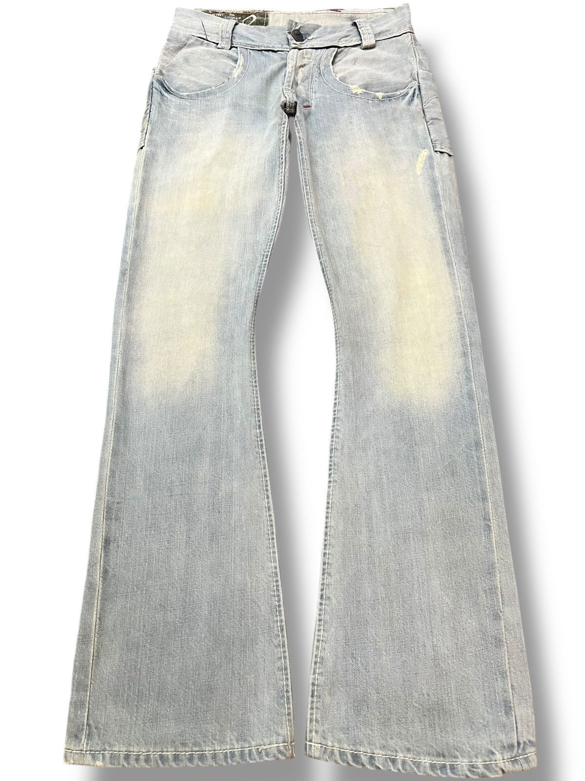 MATiAS Vintage Matias Flare Faded Button Fly Curve Leg Denim Size US 30 / EU 46 - 1 Thumbnail