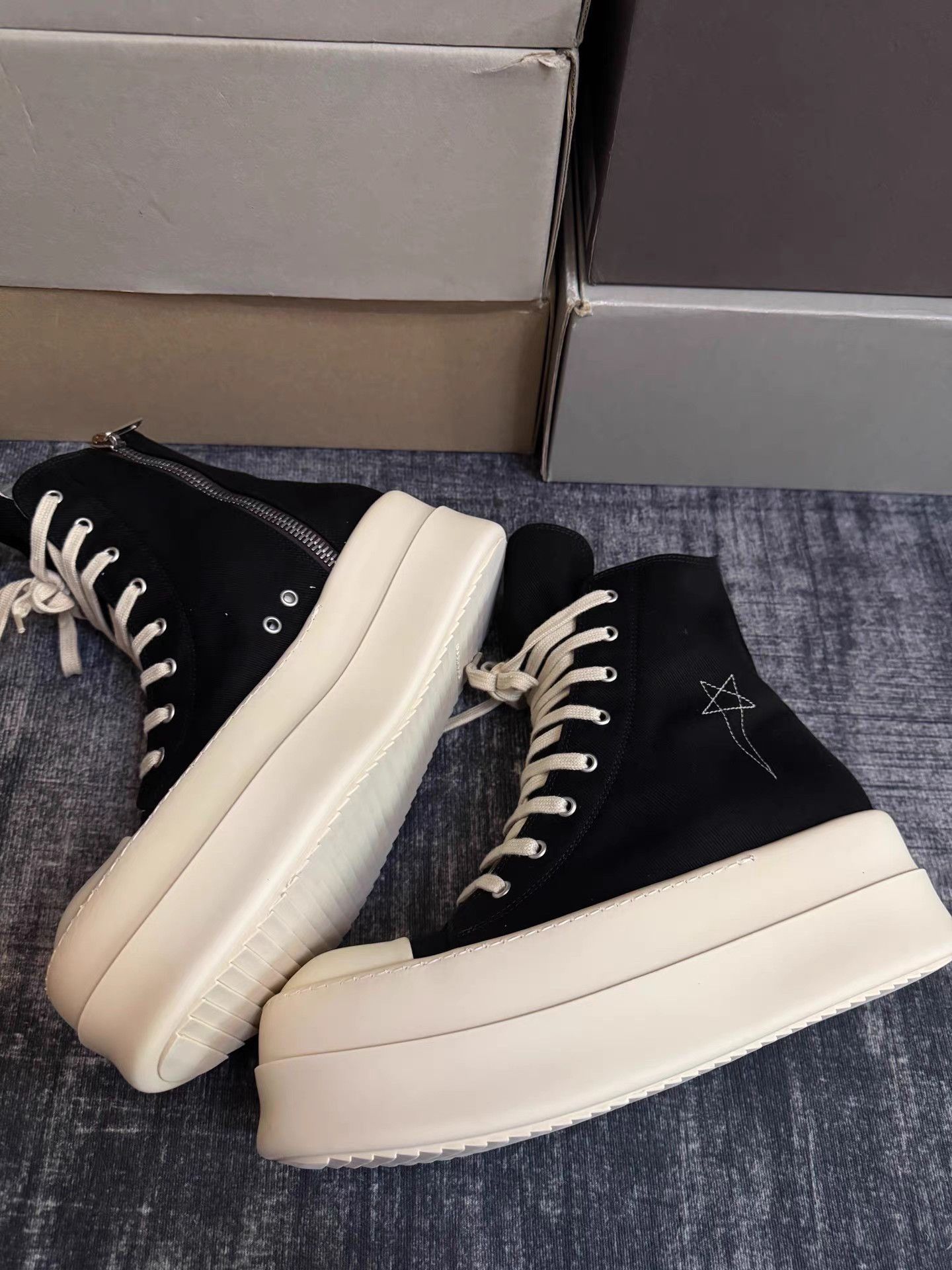 Rick Owens Rick Owens DRKSHDW High Top Thick Sole Turbo Cyclops Size US 11 / EU 44 - 5 Thumbnail