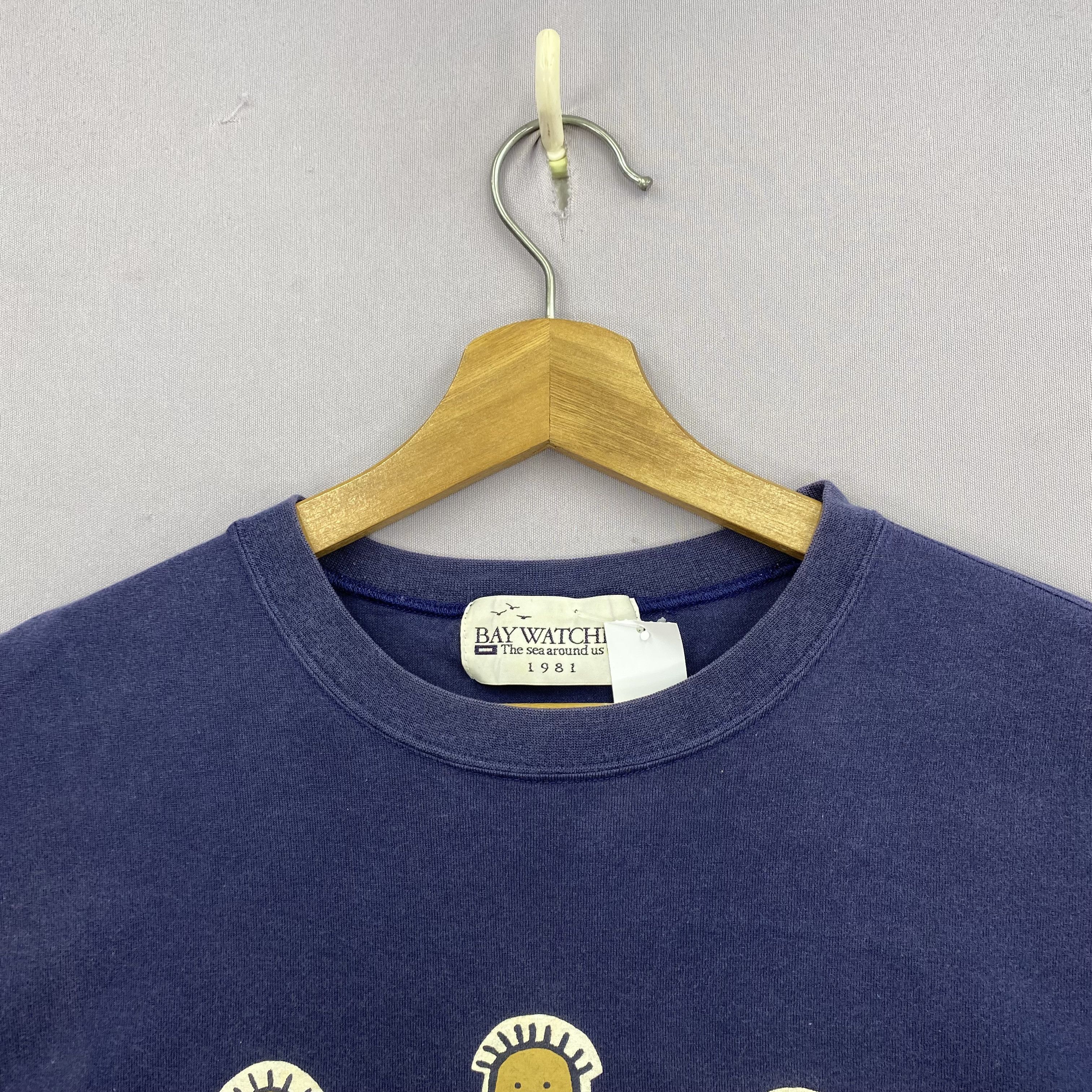 Japanese Brand Vintage 90s Bay Watcher T-Shirts Crewneck Tees Size US M / EU 48-50 / 2 - 3 Thumbnail