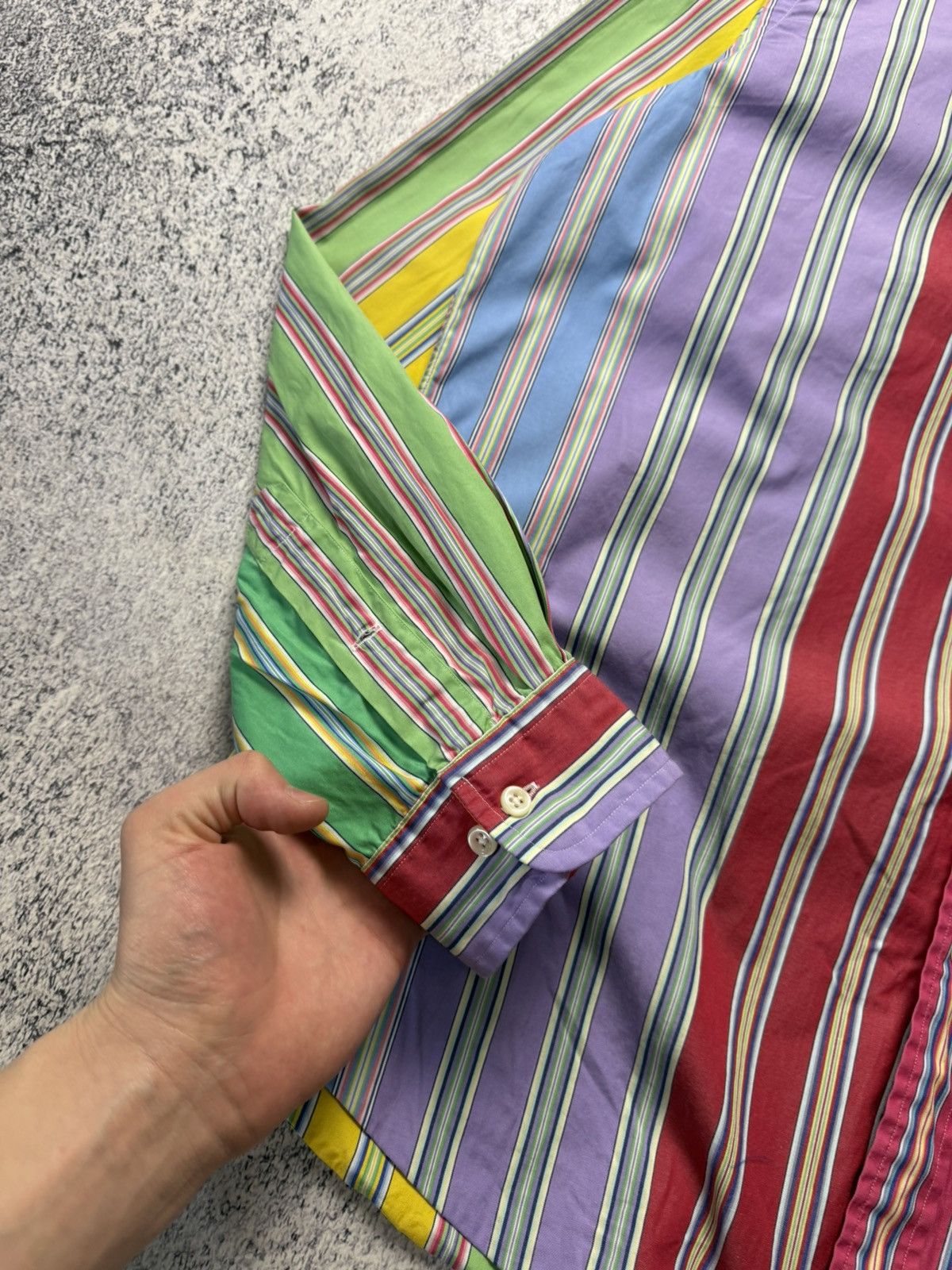 Polo Ralph Lauren Vintage RALPH LAUREN Multicolour Striped long Sleeved Shirt Size US XL / EU 56 / 4 - 9 Thumbnail