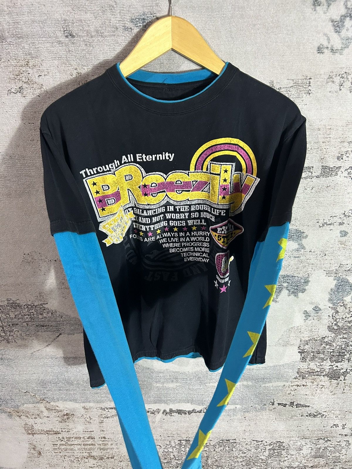20471120 Japanese Punk Double layer longsleeve Y2k Style Size US M / EU 48-50 / 2 - 4 Thumbnail