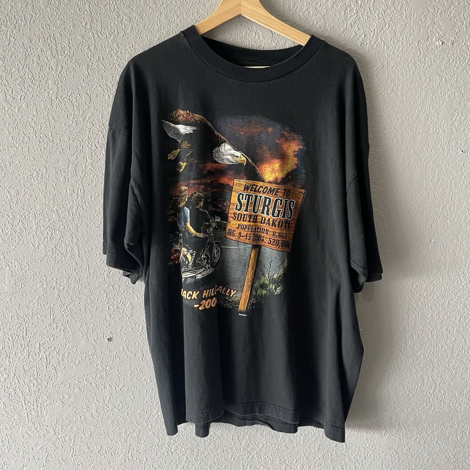 Vintage Vintage Sturgis Biker Rally Black Tshirt Men’s XL 90’s Motor Size US XL / EU 56 / 4 - 1 Thumbnail