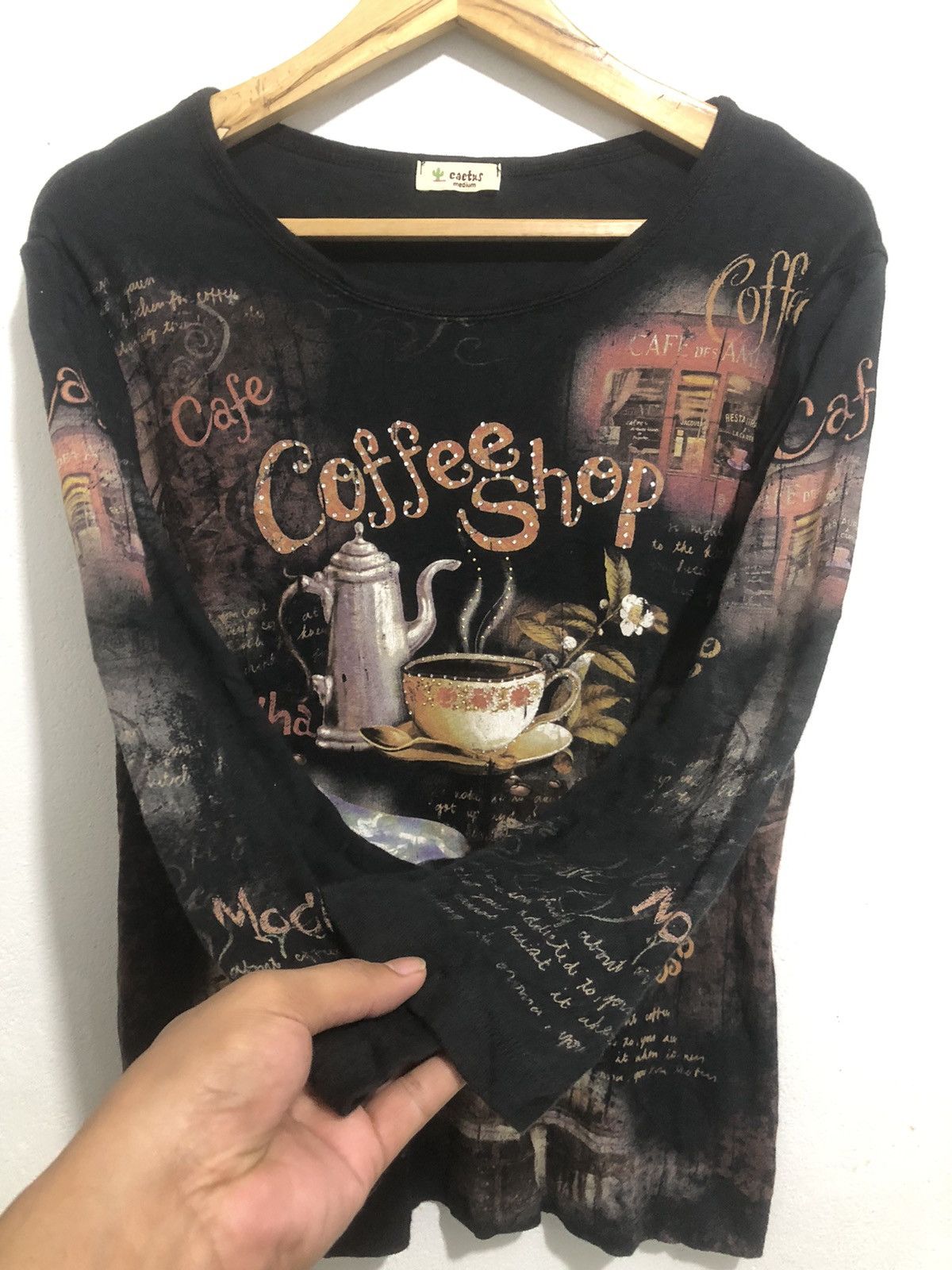 Beauty Beast Japan Gothic Poem Coffe Shop Art Full Print LongSlevee Size US M / EU 48-50 / 2 - 3 Thumbnail