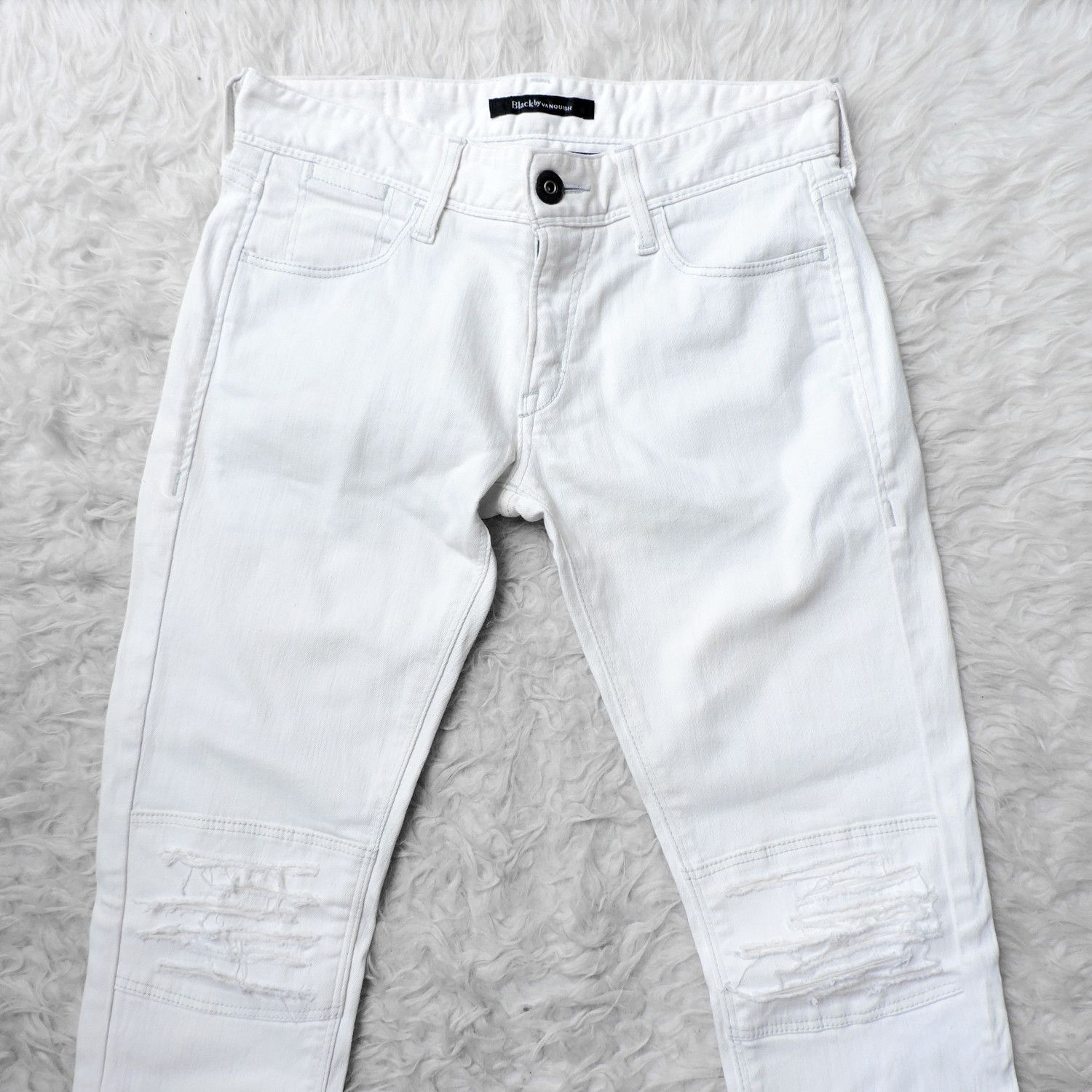 Vanquish BLACK BY VANQUISH JAPAN DISTRESSED DENIM LONG PANTS Size US 30 / EU 46 - 4 Thumbnail