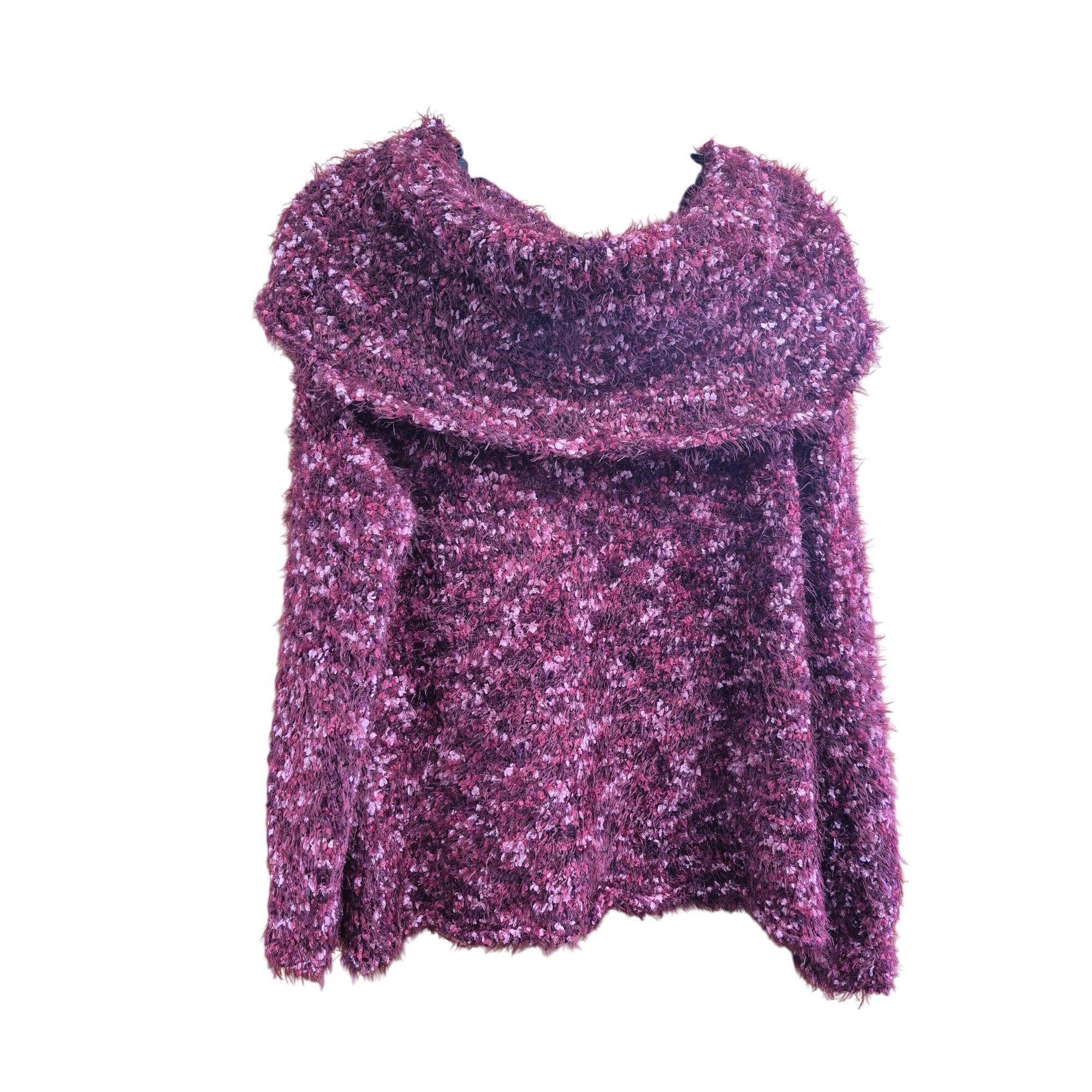 Other Women's Knox Rose Fuzzy Sweater Large Brandy Wine Size L / US 10 / IT 46 - 7 Thumbnail