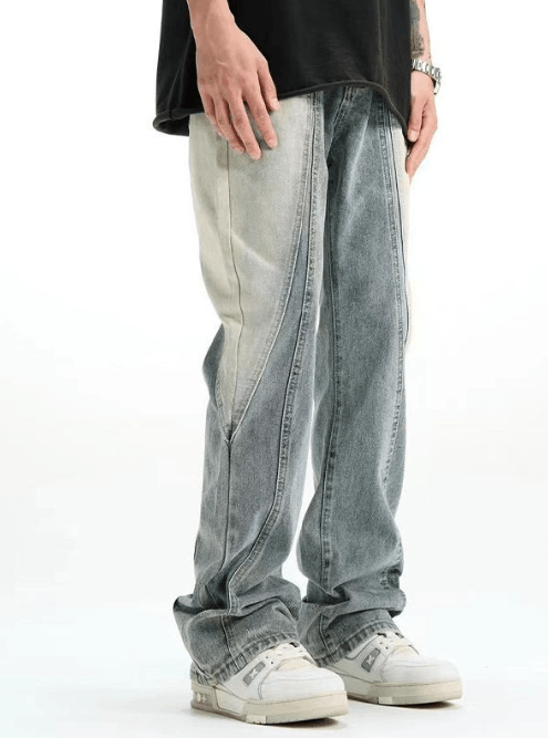 Japanese Brand × Jean White gradient washed vintage light blue jeans on both sides Size US 32 / EU 48 - 2 Thumbnail