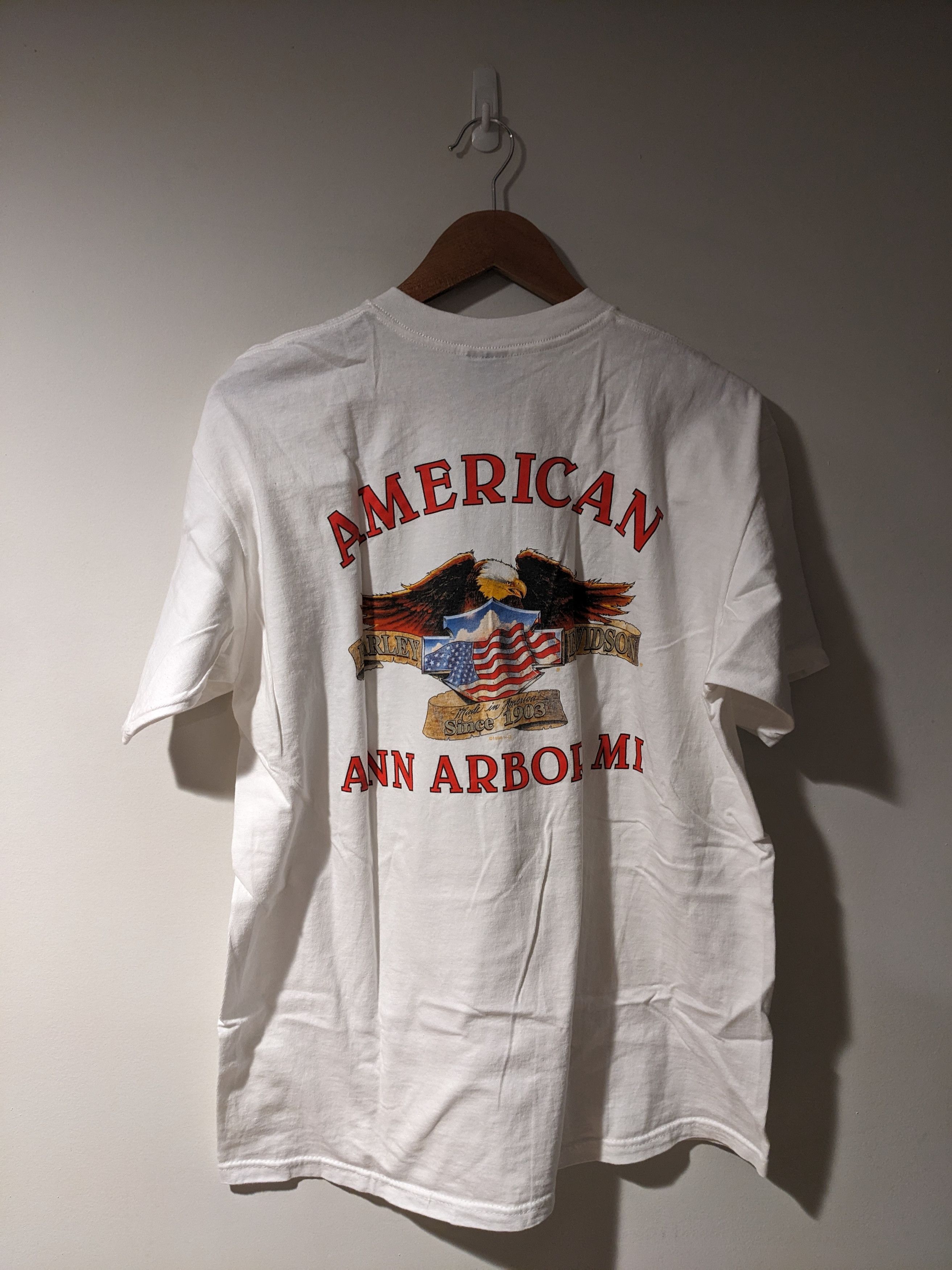 Harley Davidson × Vintage Vintage 1999 Harley Davidson Motorcycle Flames T-Shirt Size US XL / EU 56 / 4 - 1 Thumbnail