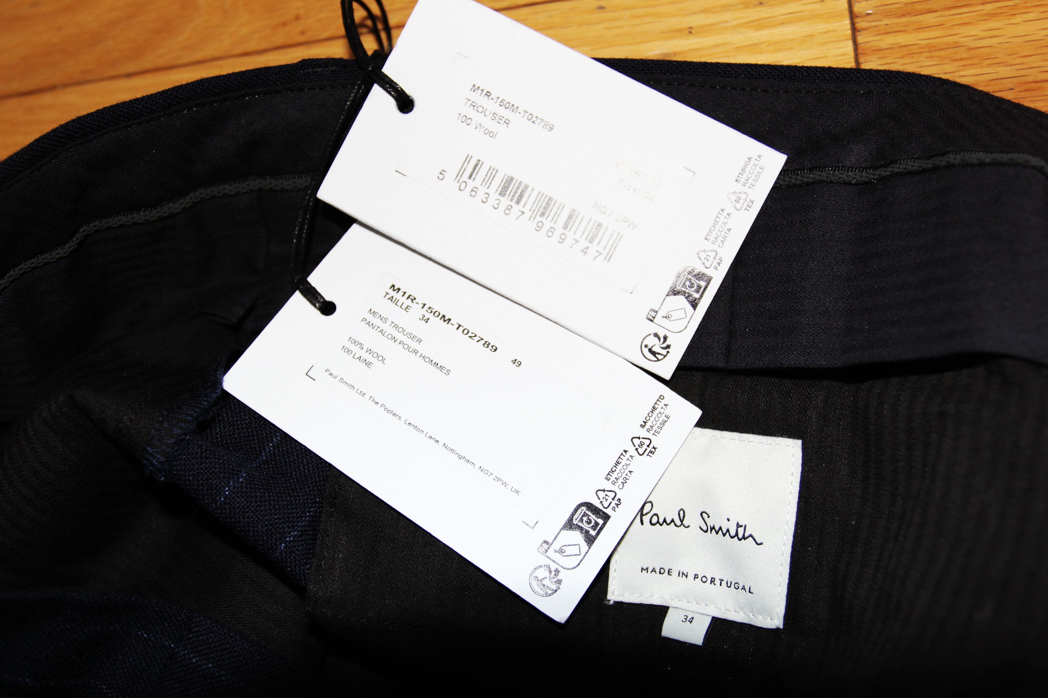 Paul Smith BNWT AW25 PAUL SMITH SEWN TURN-UPS PINSTRIPED PANTS 34 Size US 34 / EU 50 - 8 Thumbnail