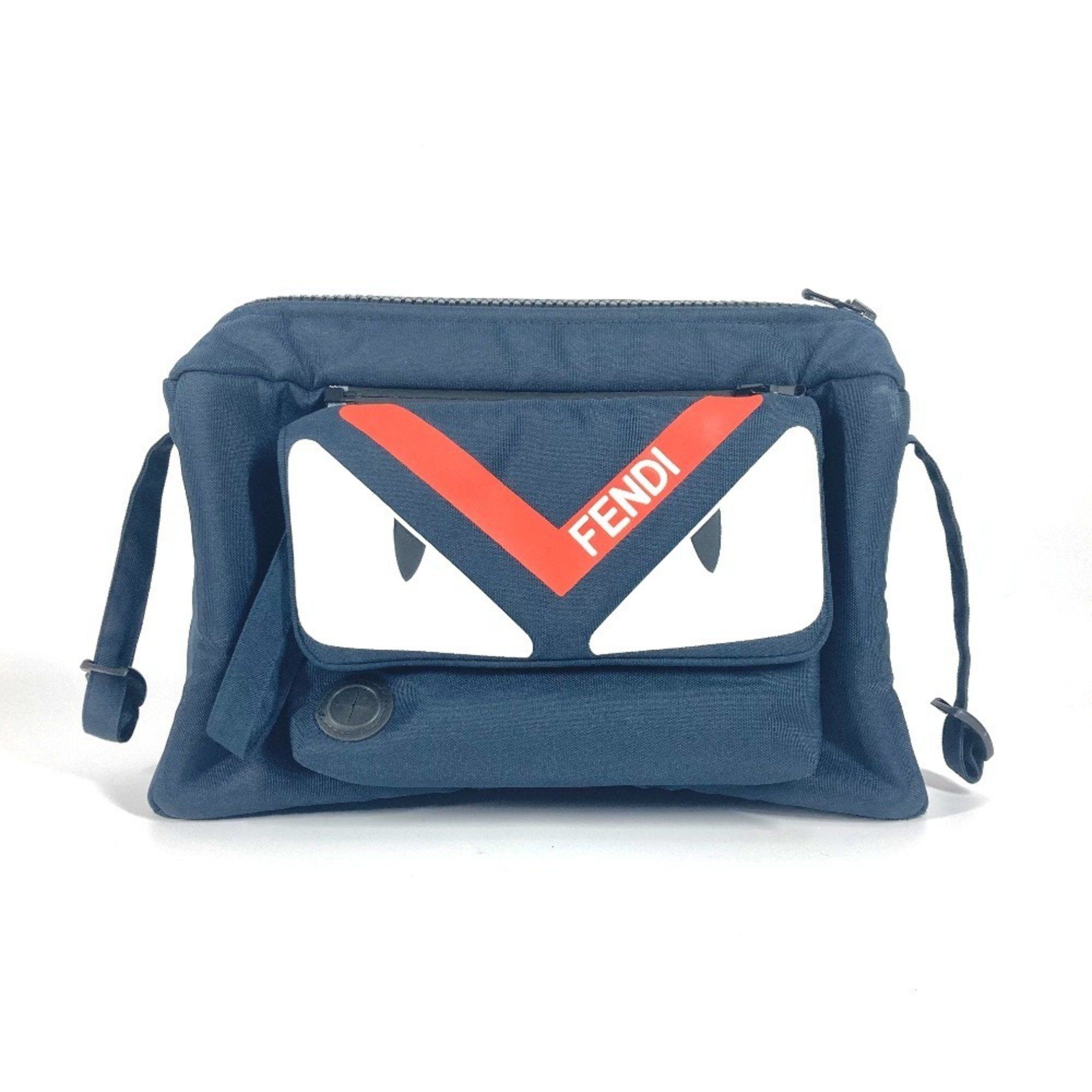 FENDI Monster Bugs Stroller Bag Pouch Nylon Kids Navy