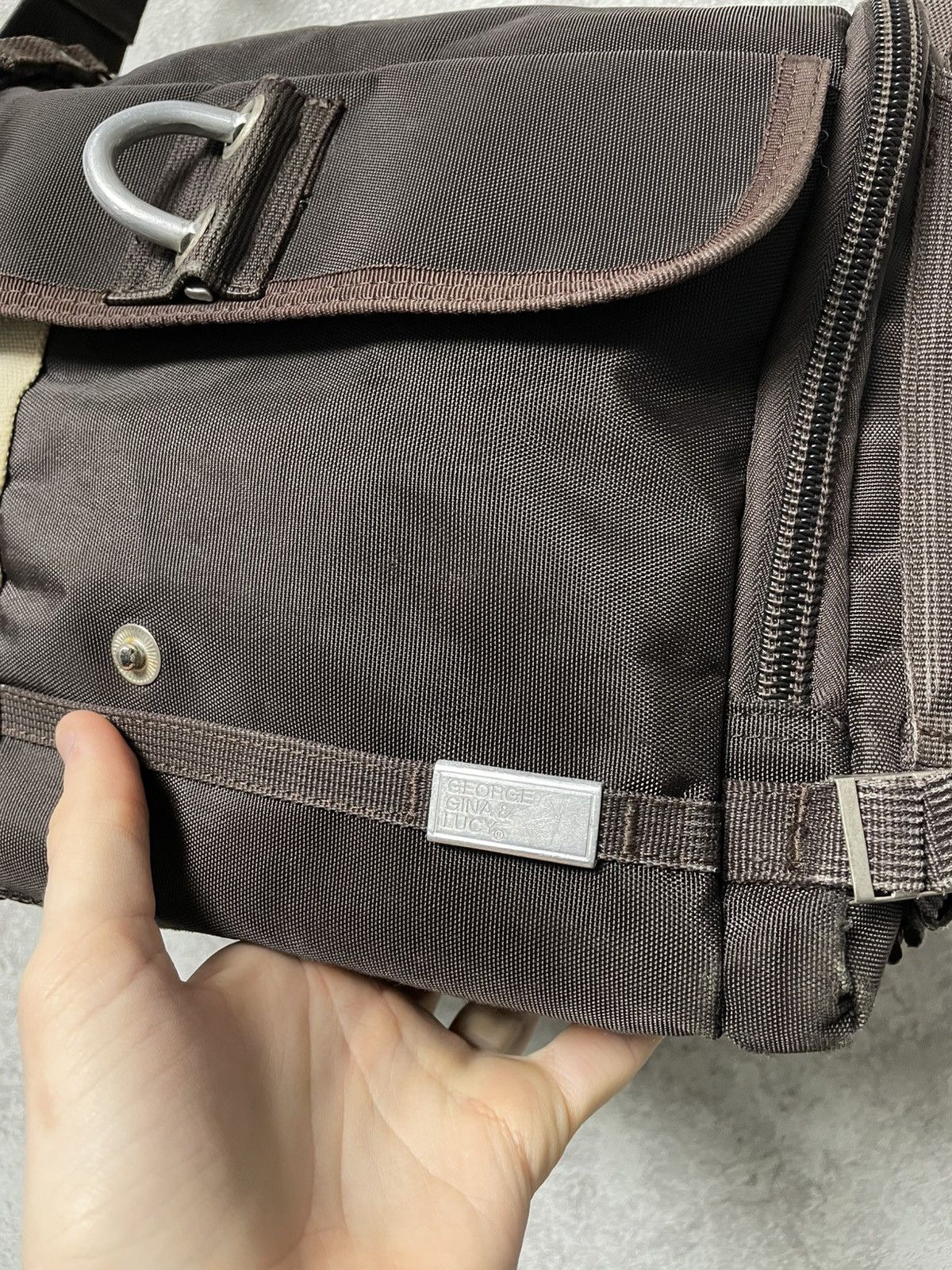 Vintage GGL George Gina Lucy Brown Shoulder Bag Mr.Postman Japanese Size ONE SIZE - 4 Thumbnail