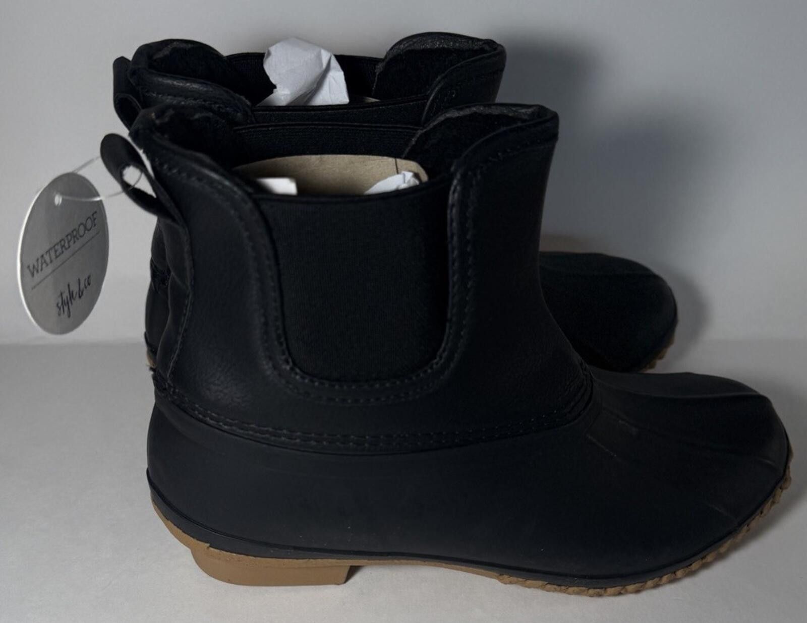 Style & Co Style & Co. Harlii Faux Leather Pull-on Ankle Boots Black Size US 6 / IT 36 - 3 Thumbnail