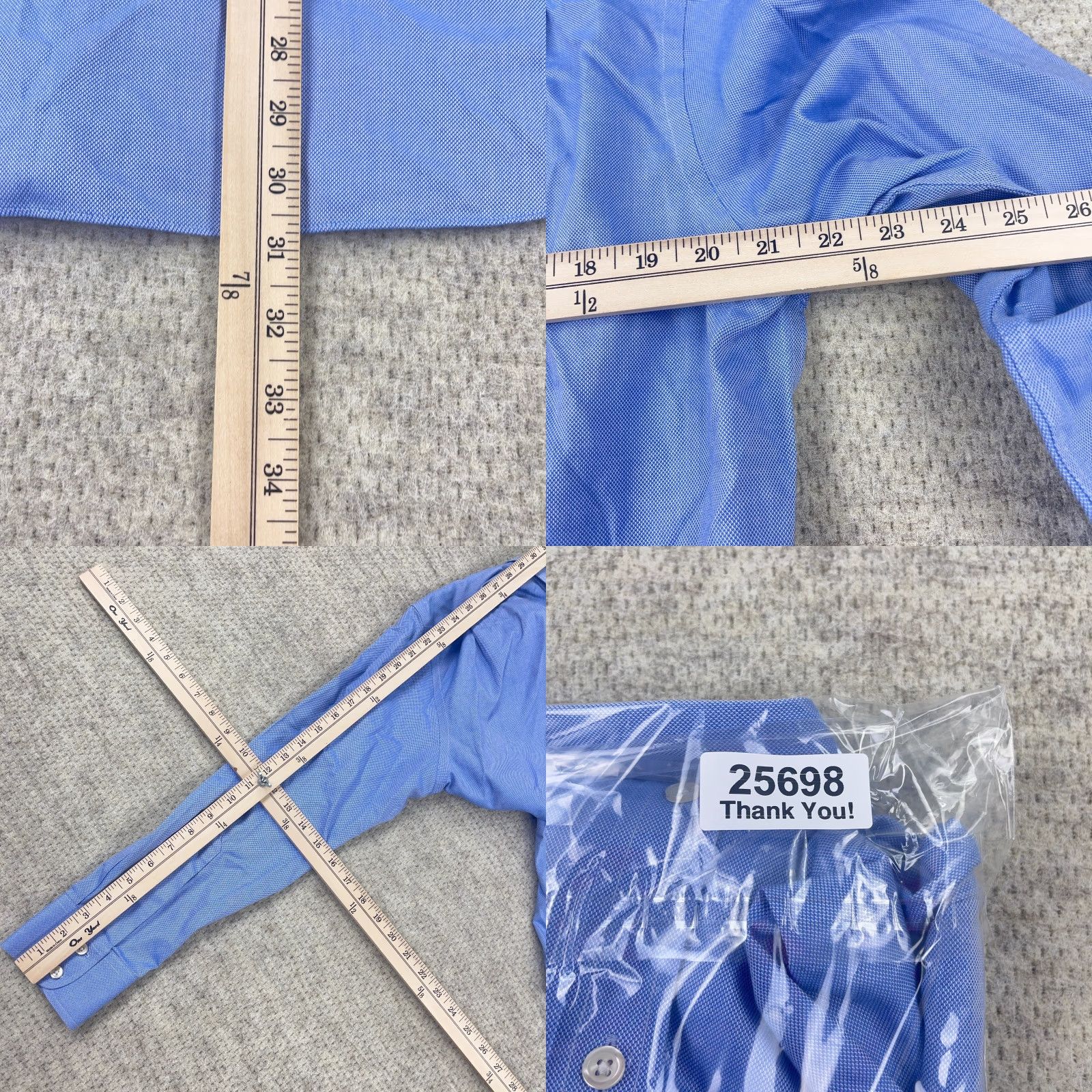 Charles Tyrwhitt Charles Tyrwhitt Shirt Men 16.5 33 Blue Button Up Slim Fit Oxford Cloth Dress L Size 42R - 8 Thumbnail