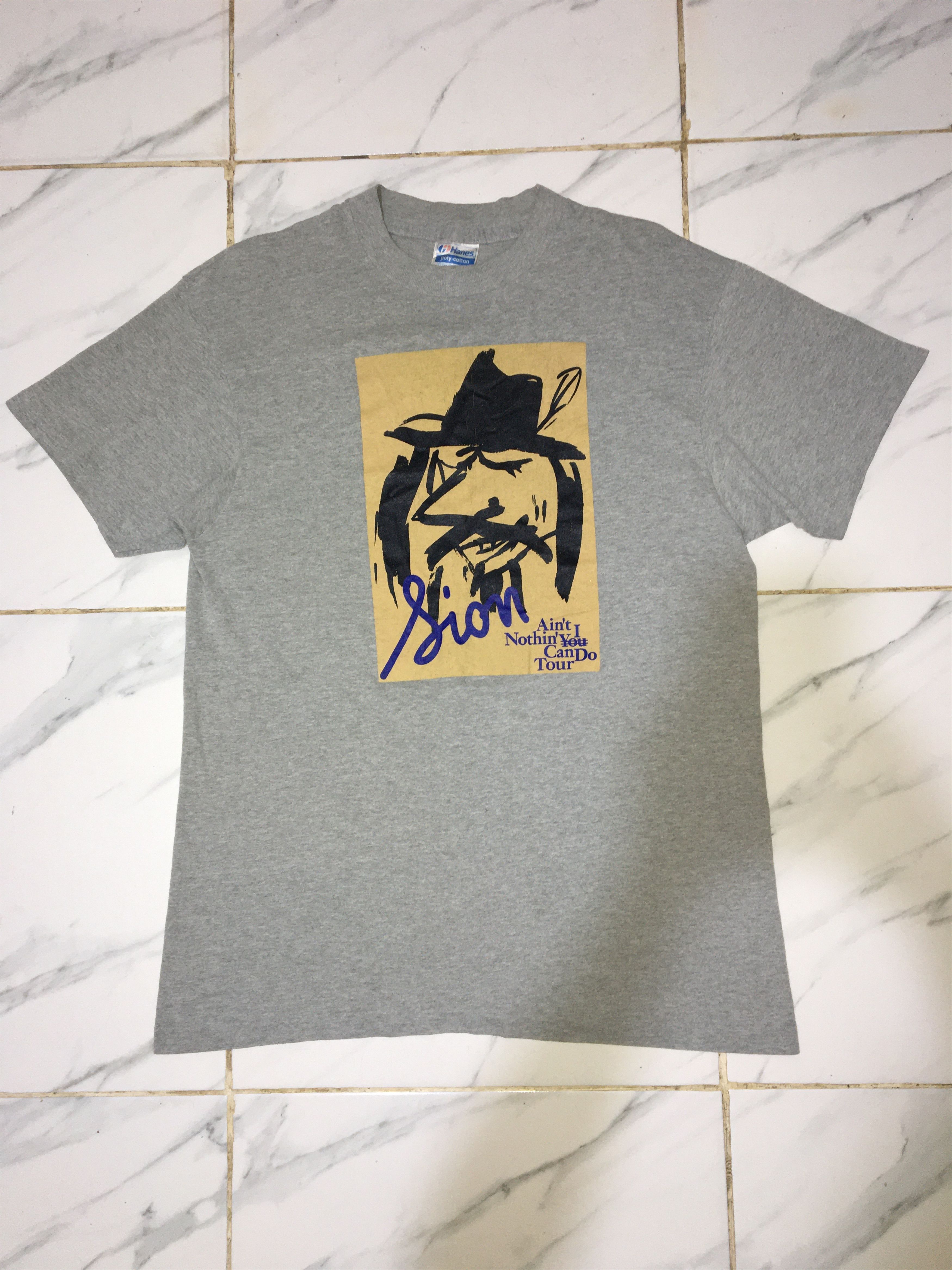 Hanes Vintage Sion Ain’t Nothin’I Can Do Tour Tshirt Size US L / EU 52-54 / 3 - 1 Thumbnail