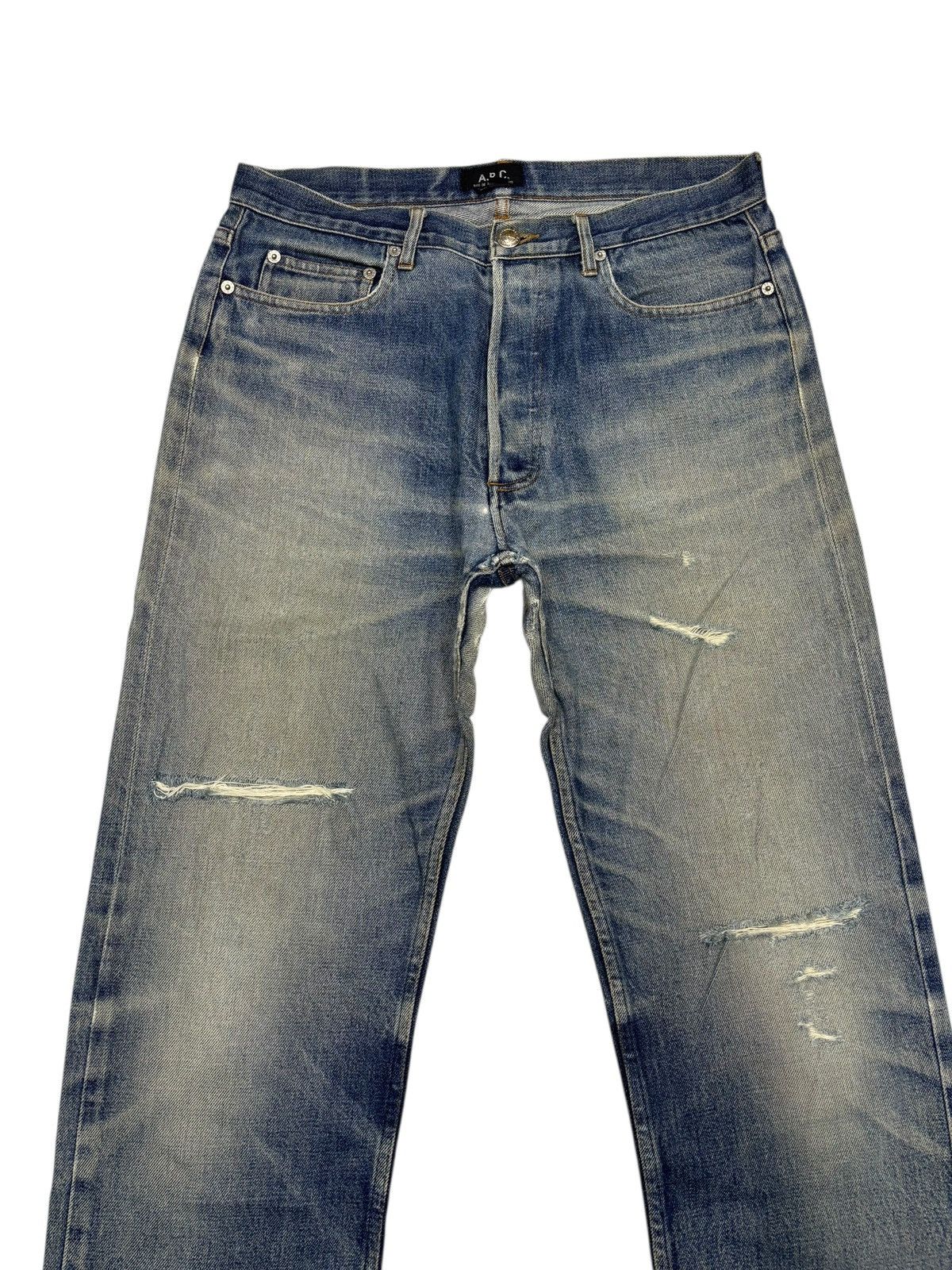 A.P.C. A.P.C Selvedge Distressed Repair Jeans Size US 32 / EU 48 - 6 Thumbnail