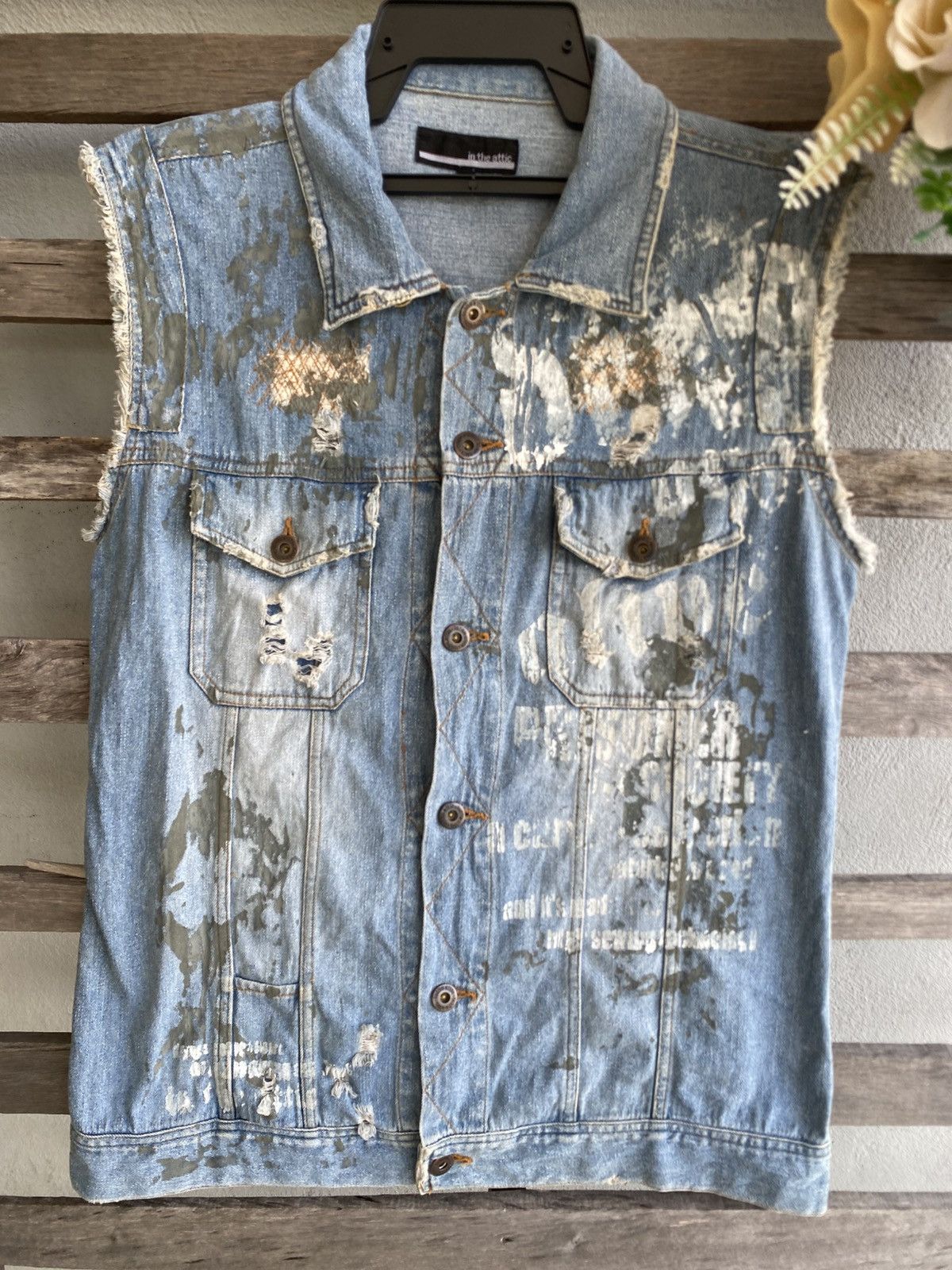 In The Attic In the Attic Distressed Vest - Punk style Size US M / EU 48-50 / 2 - 2 Thumbnail