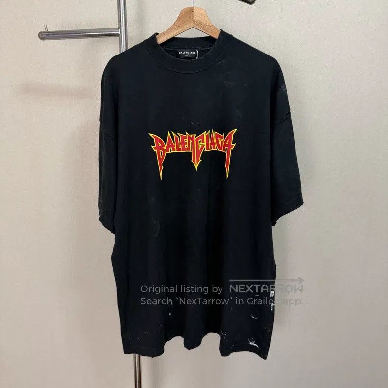 Balenciaga Balenciaga Lightning Letter Pattern Round Neck Short Sleev Size US S / EU 44-46 / 1 - 1 Thumbnail