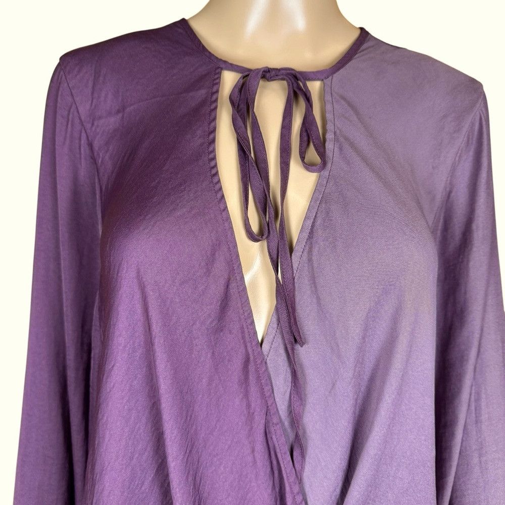 Other Silence + Noise Purple Colorblock Wrap Long Sleeve Tunic Si Size L / US 10 / IT 46 - 5 Thumbnail