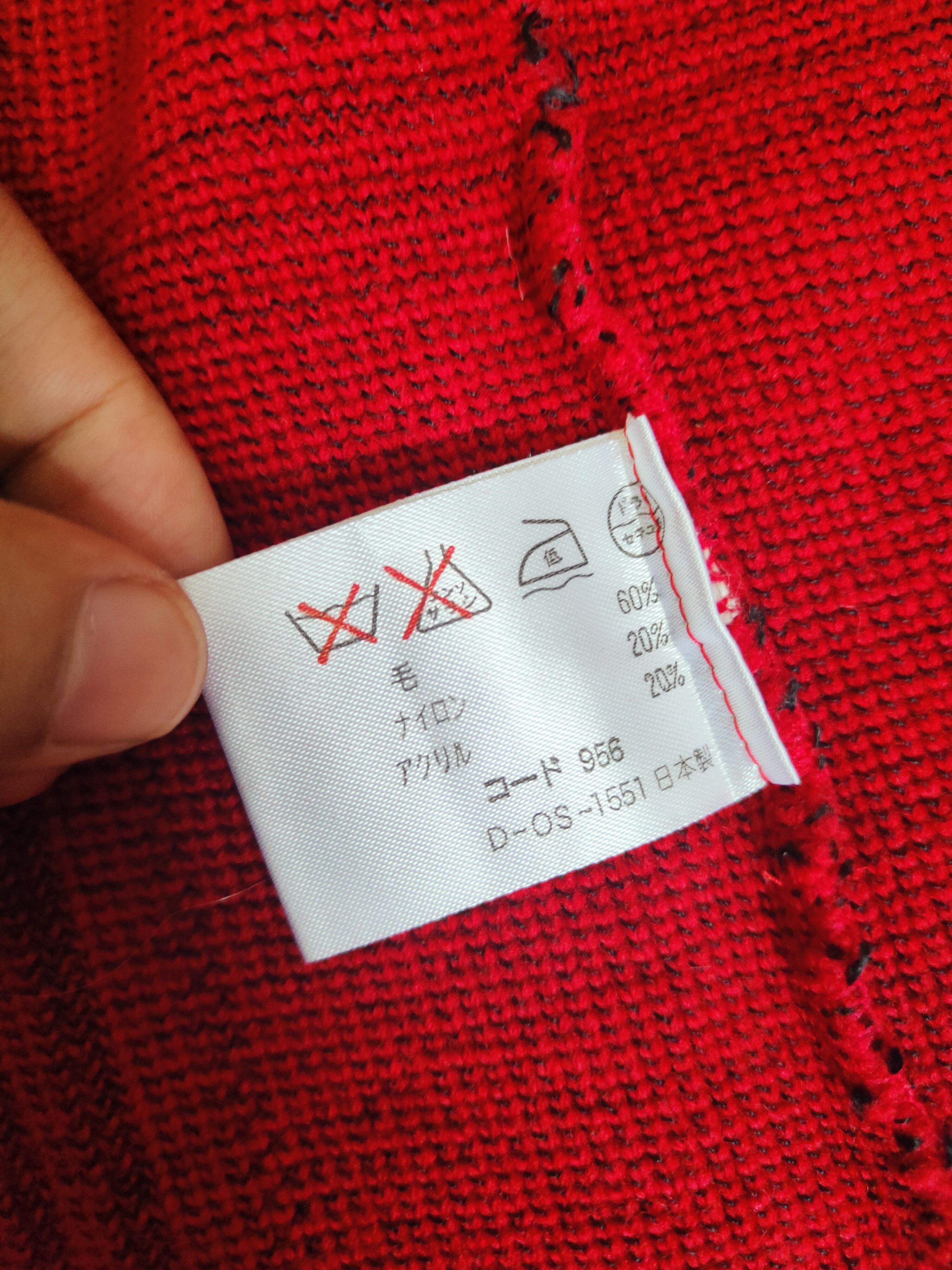 Vintage Londrina Red Knitwear Cardigan #W294 Size M / US 6-8 / IT 42-44 - 10 Thumbnail