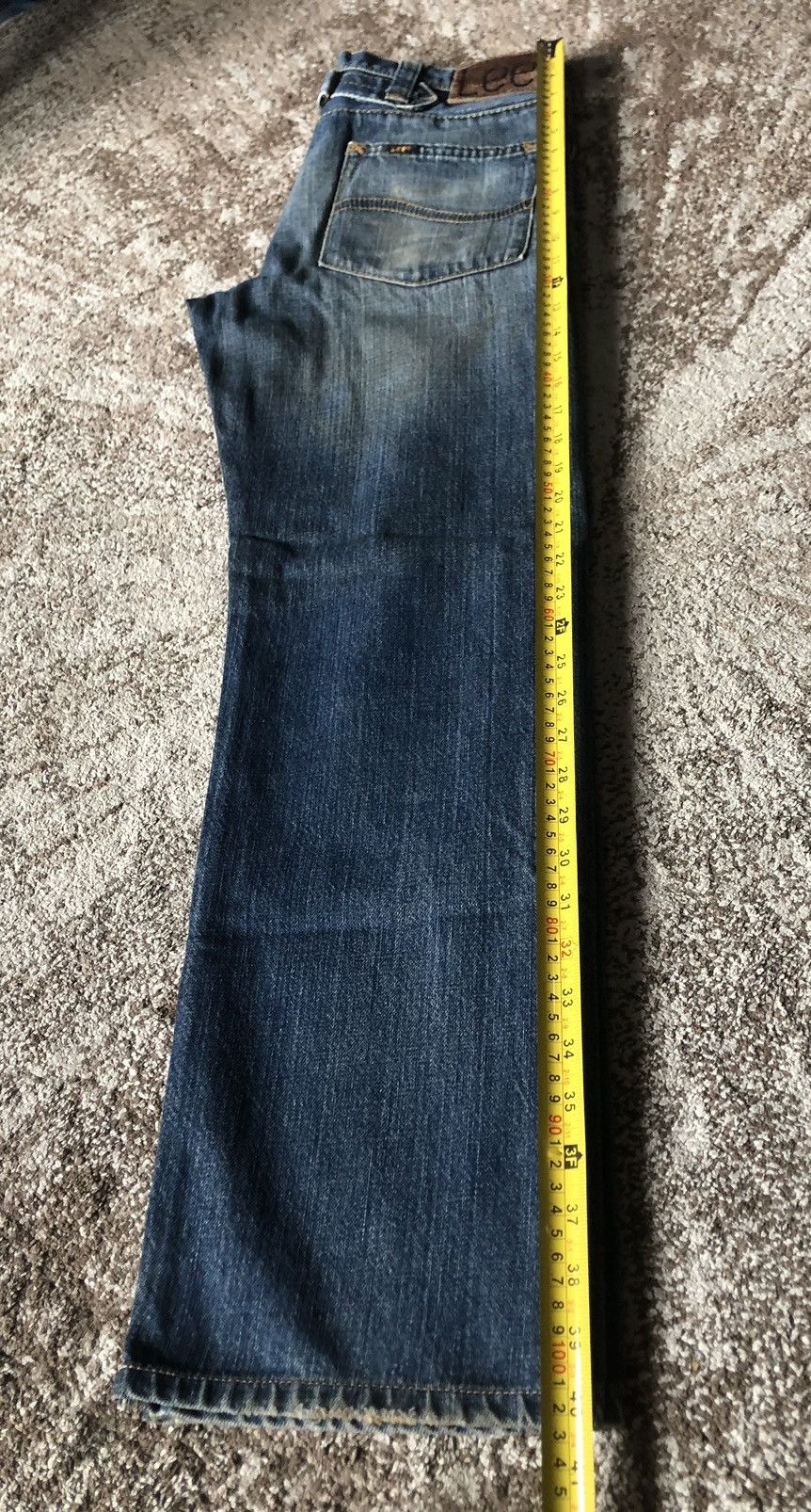 Jean Baggy Jeans Vintage Lee Rider half Selvedge Jeans Size US 32 / EU 48 - 21 Thumbnail