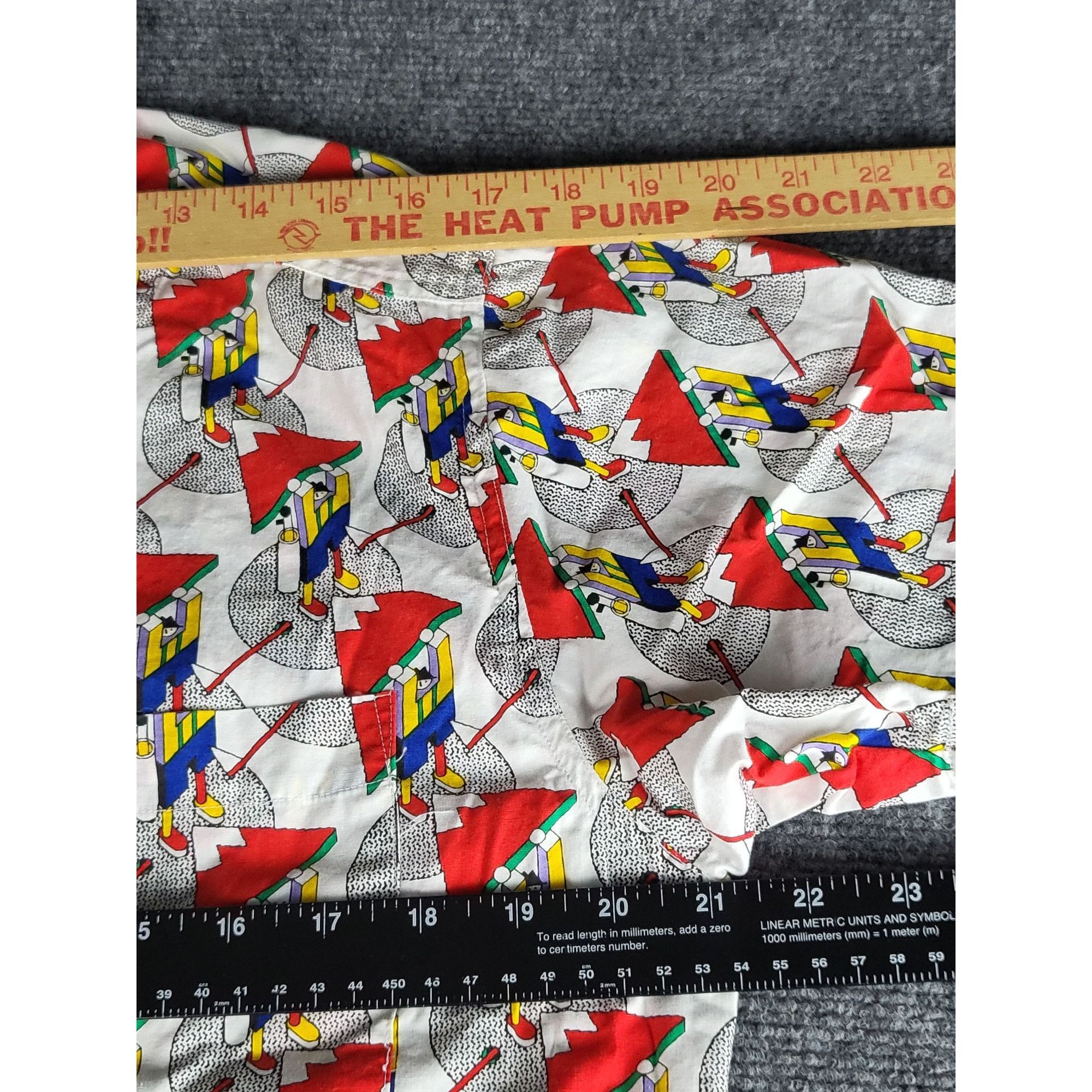 Vintage Esprit Sport mountaineering golfer mashup print shir