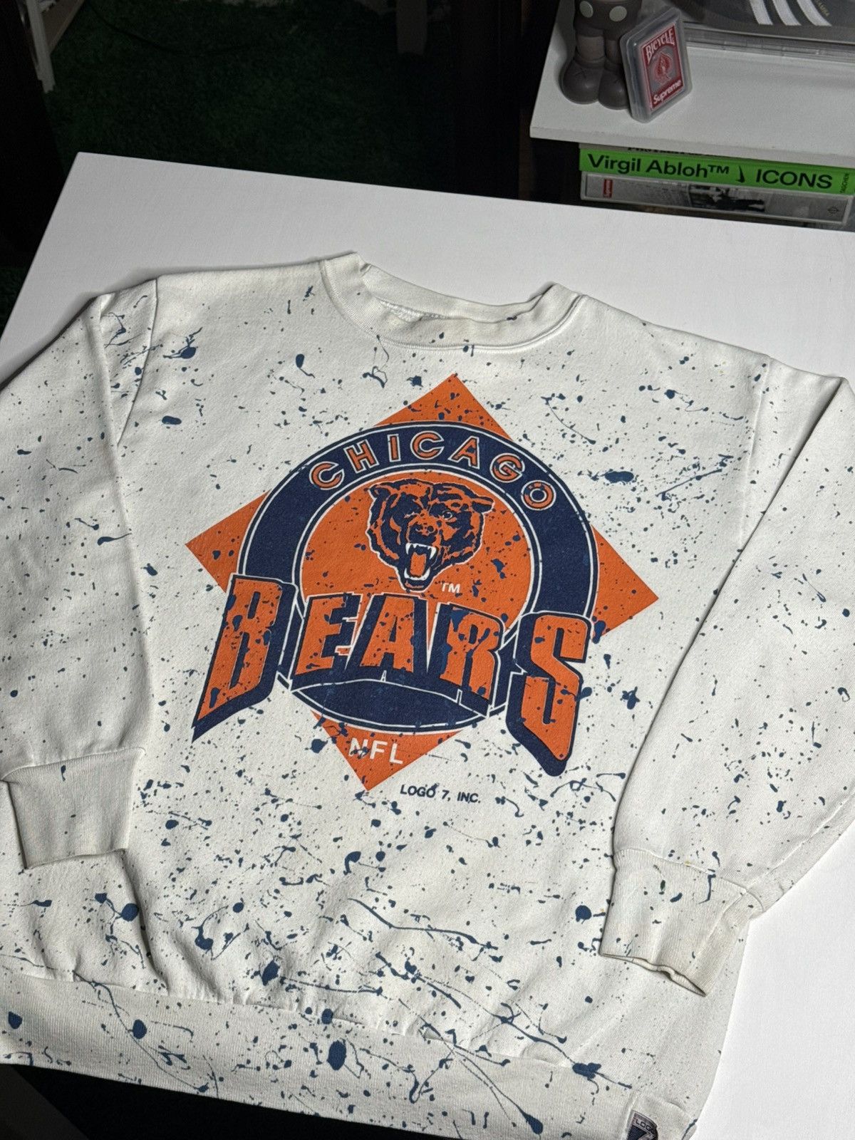 Vintage VINTAGE 1990's Chicago Bears Crewneck “White” [L] PREOWNED Size US L / EU 52-54 / 3 - 1 Thumbnail