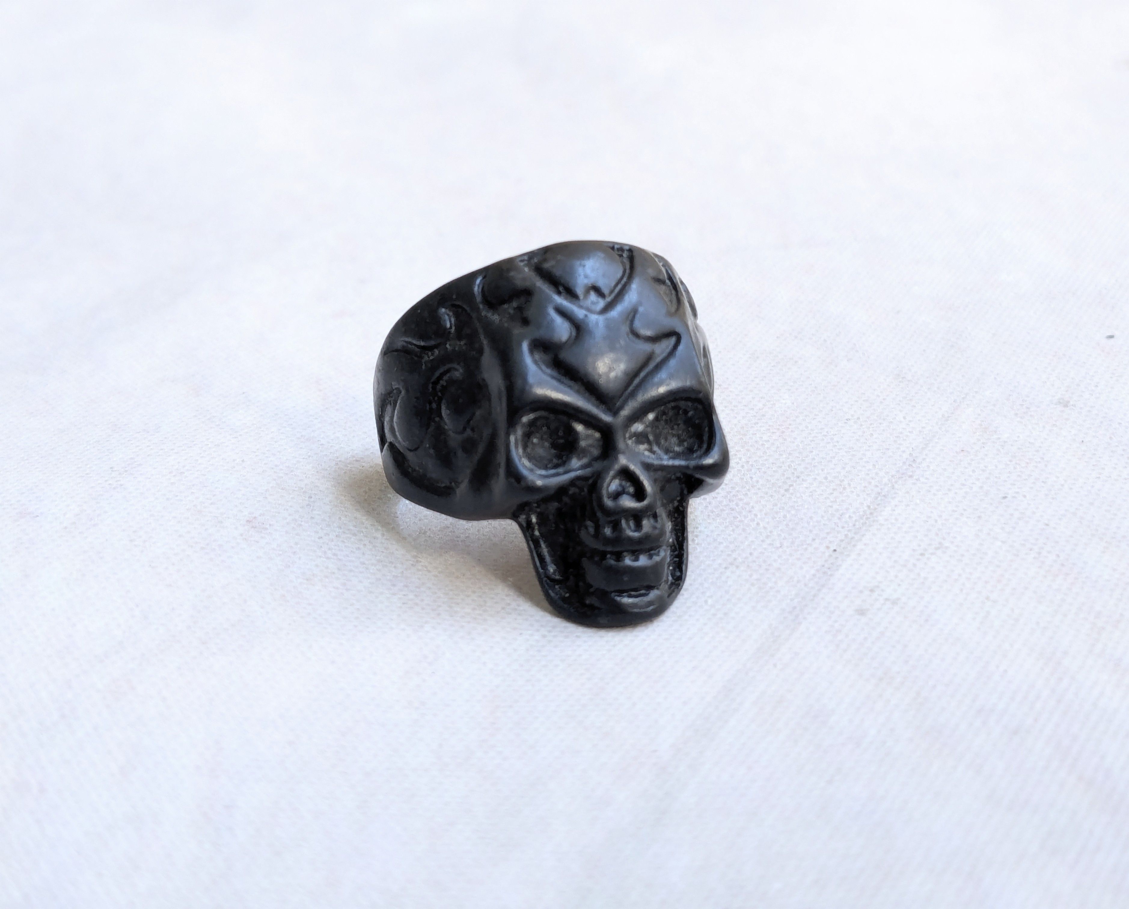 Jewelry Black Skull Ring 9.25 Size ONE SIZE - 1 Thumbnail