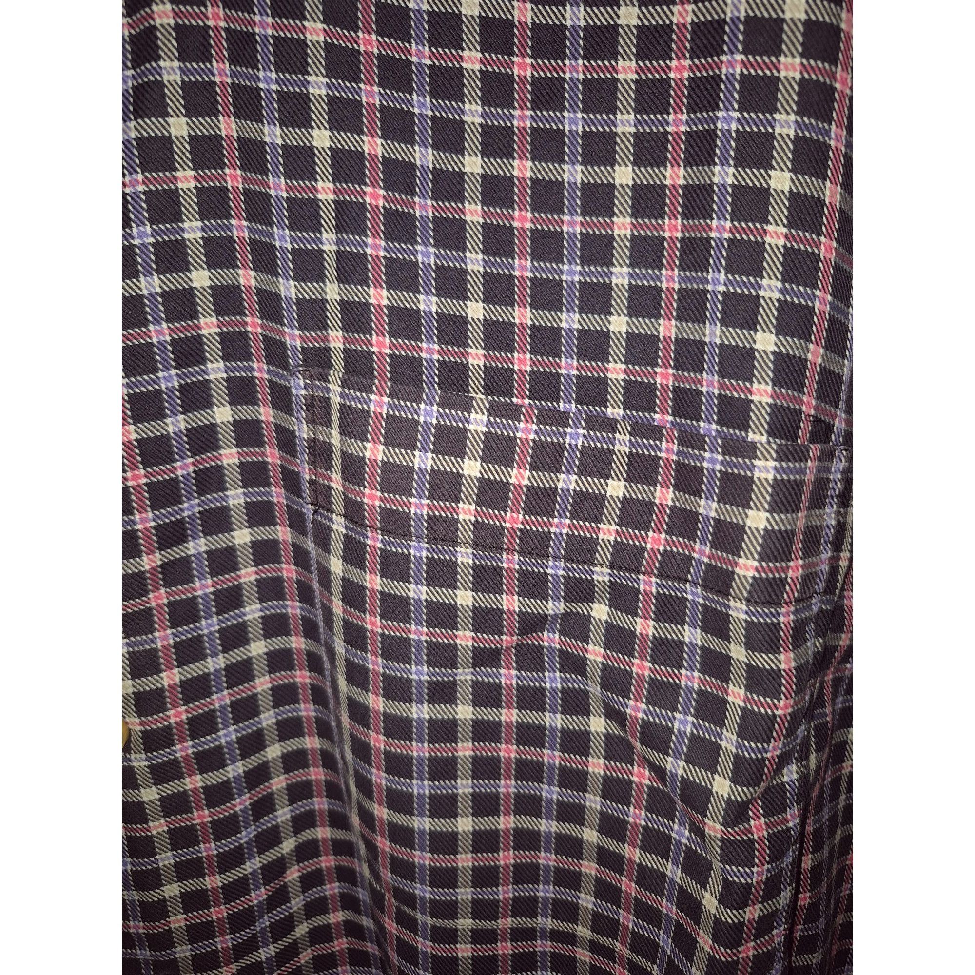 Peter Millar Peter Millar Large Long Sleeve Navy Plaid Button-Up Shirt 10 Size US L / EU 52-54 / 3 - 3 Thumbnail