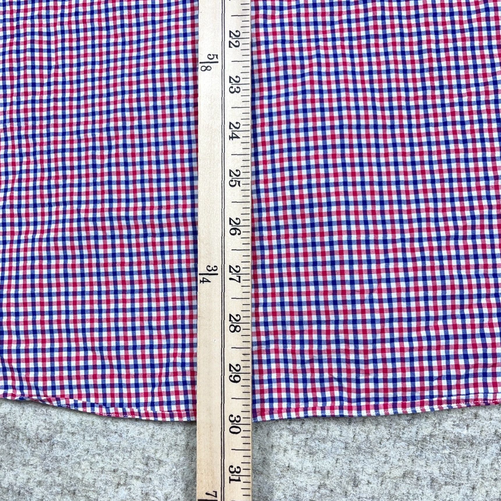 Ralph Lauren Ralph Lauren Shirt Men XL Red Blue Button Up Tattersall Plaid Poplin Dress Adult Size 46R - 7 Thumbnail
