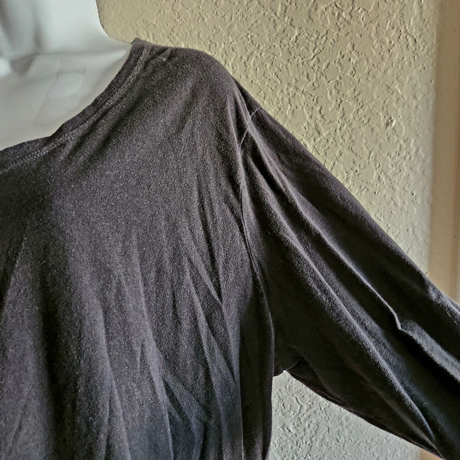 Other JMS Black V Neck Long Sleeves Top 3X 22W 24W Plus Soft Size 3XL / US 20-22 - 2 Thumbnail