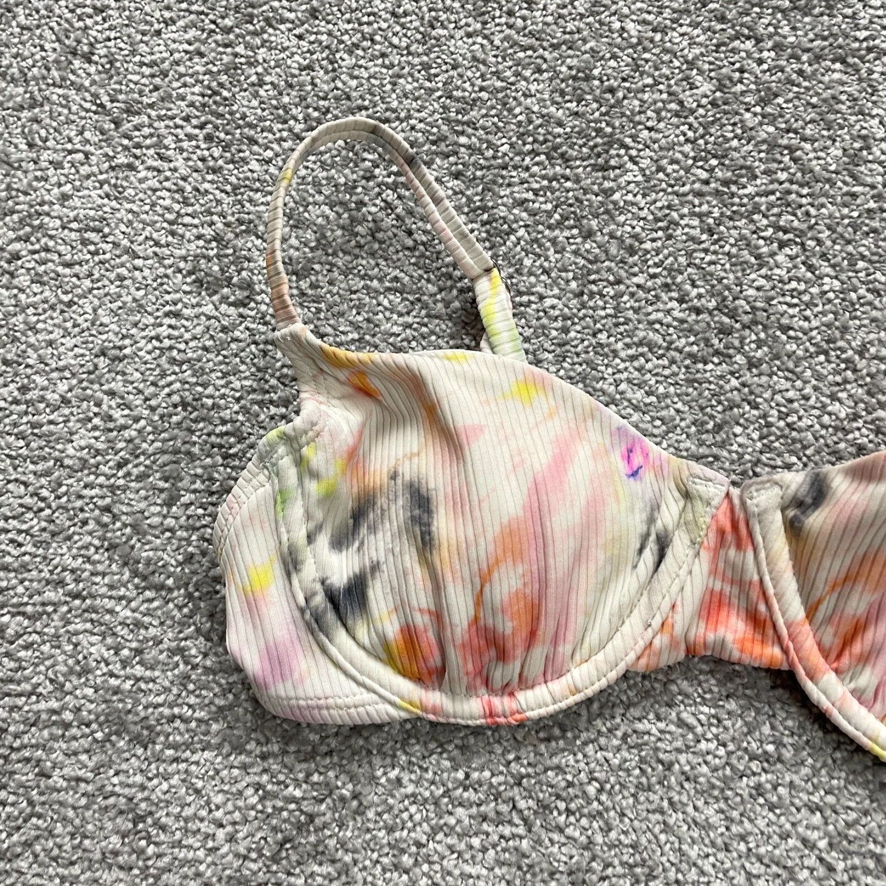 Vintage Xhilaration Women's Small Multi Tie Dye Underwired Push Up Bikini Top Beach Swimwear Size S / US 4 / IT 40 - 5 Thumbnail
