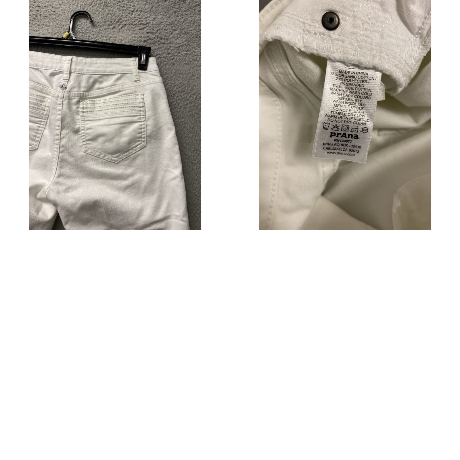 Prana prAna Jeans Chino Pant Women’s 30x30 White Boot Cut Pockets Size 30" / US 8 / IT 44 - 9 Thumbnail