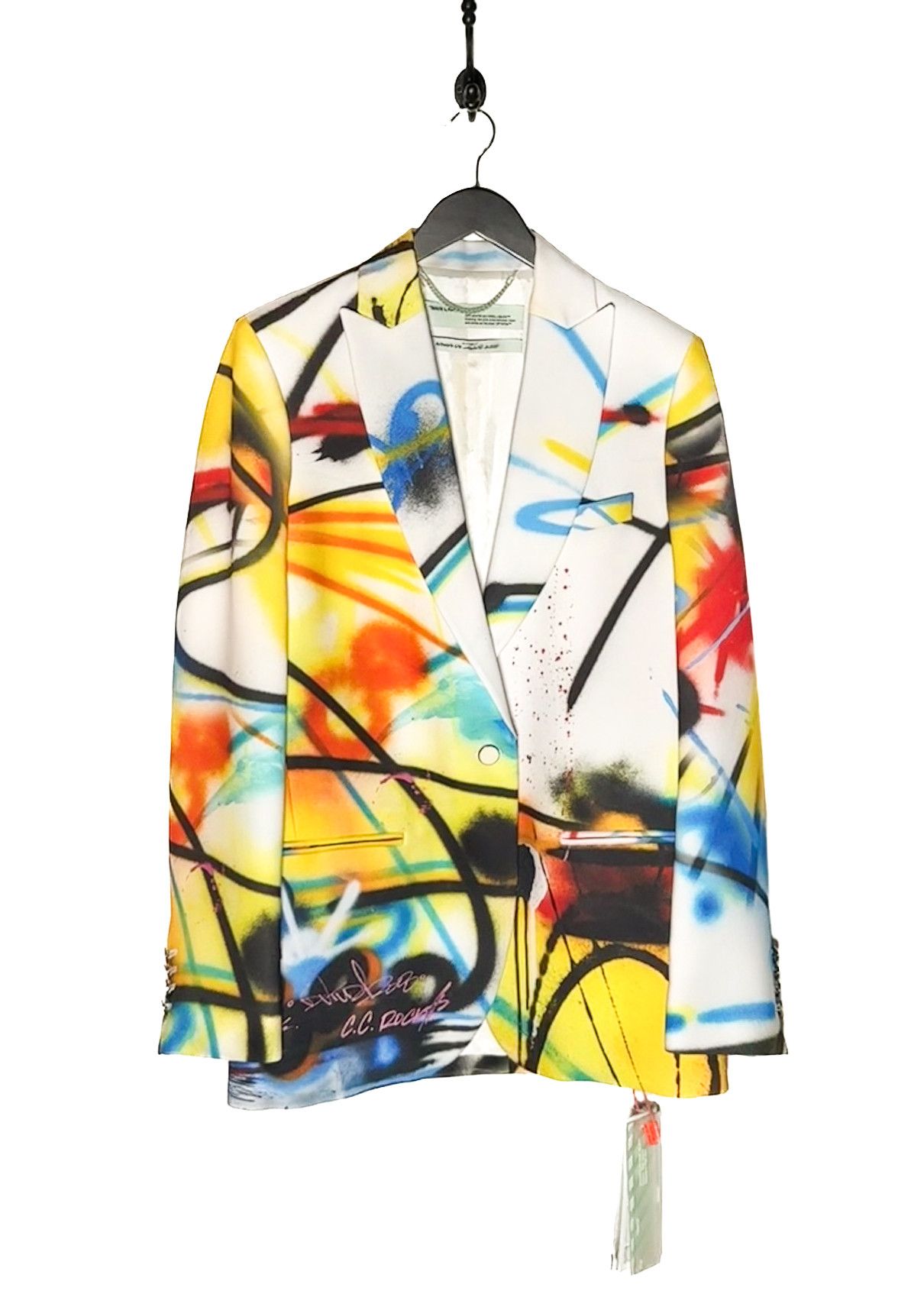 Off-White SS20 Runway Futura Tomboy Oversized Blazer Jacket