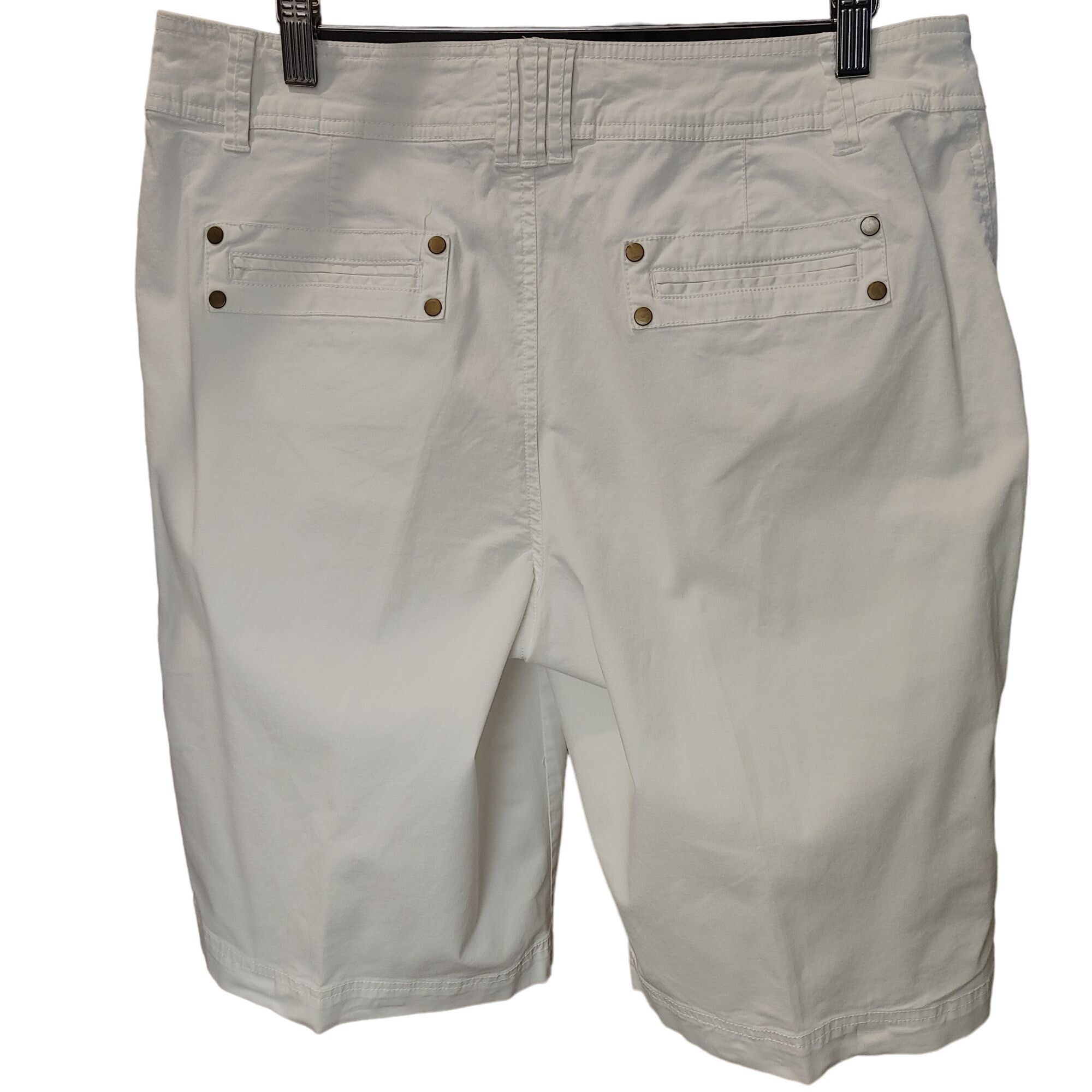 Other Khakis & Co. Women's White Denim Jean Bermuda Shorts 12 Size 34" / US 12 / IT 48 - 2 Thumbnail
