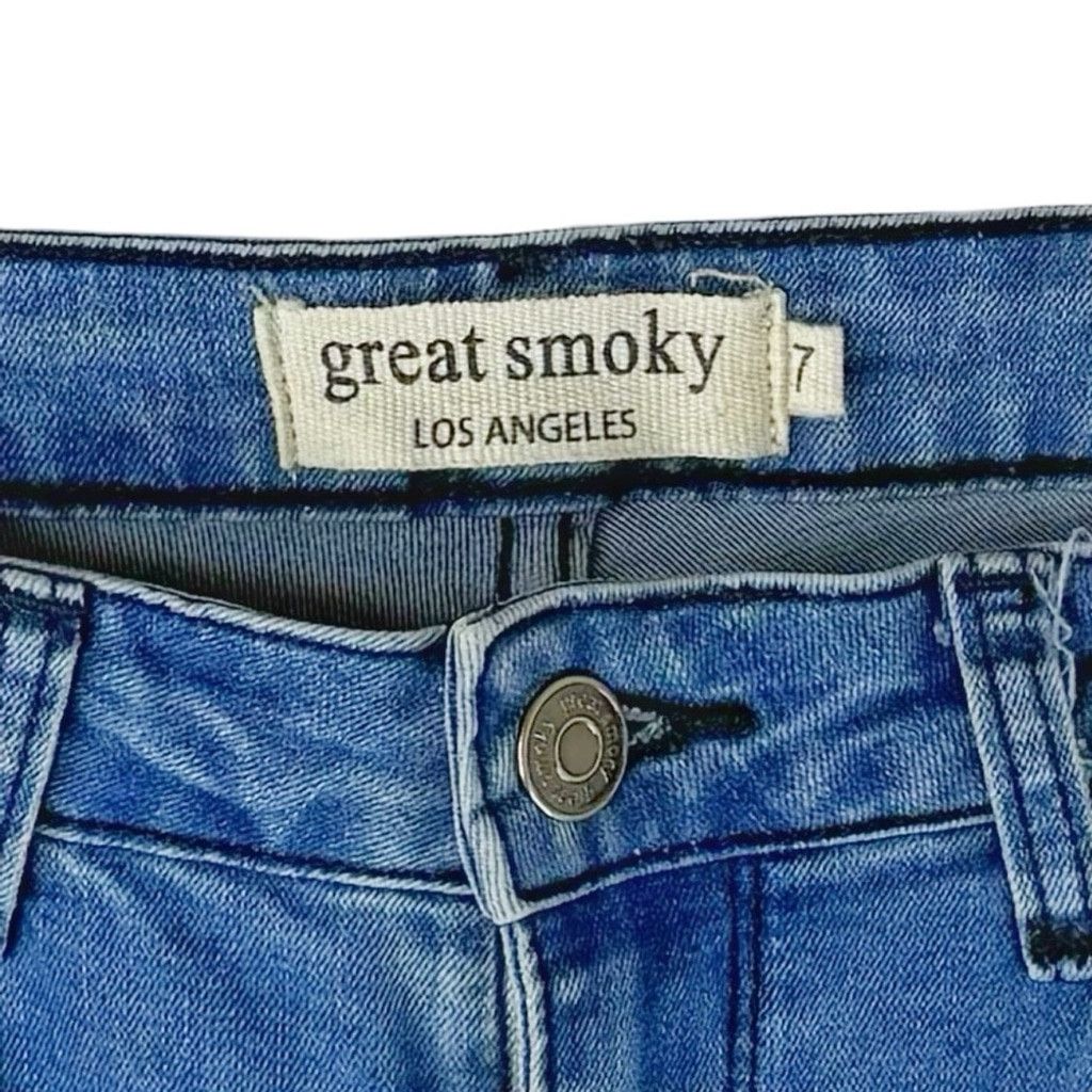 Other GREAT SMOKY Women's Blue Skinny Jean with Detailed Raw Hem 7 Size 24" / US 00 / IT 34 - 2 Thumbnail