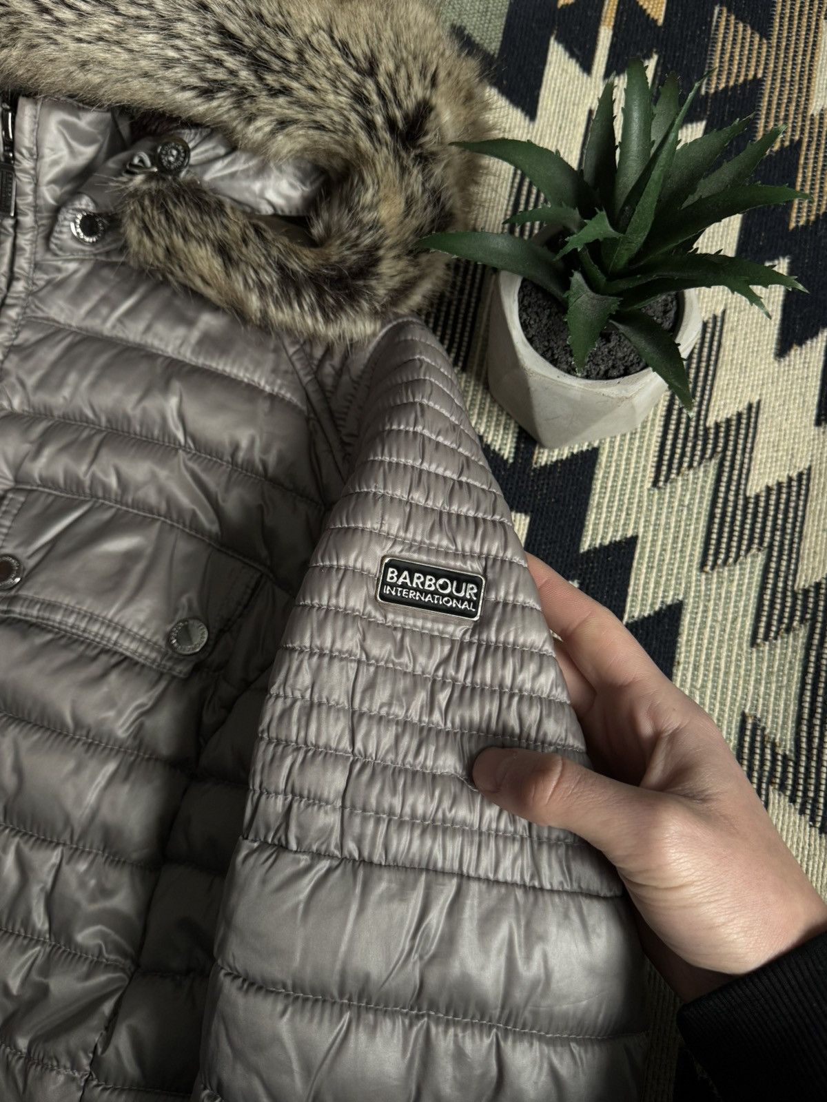 Barbour Barbour International Baffle Quilt Fur Hood Women’s Jacket Size M / US 6-8 / IT 42-44 - 6 Thumbnail