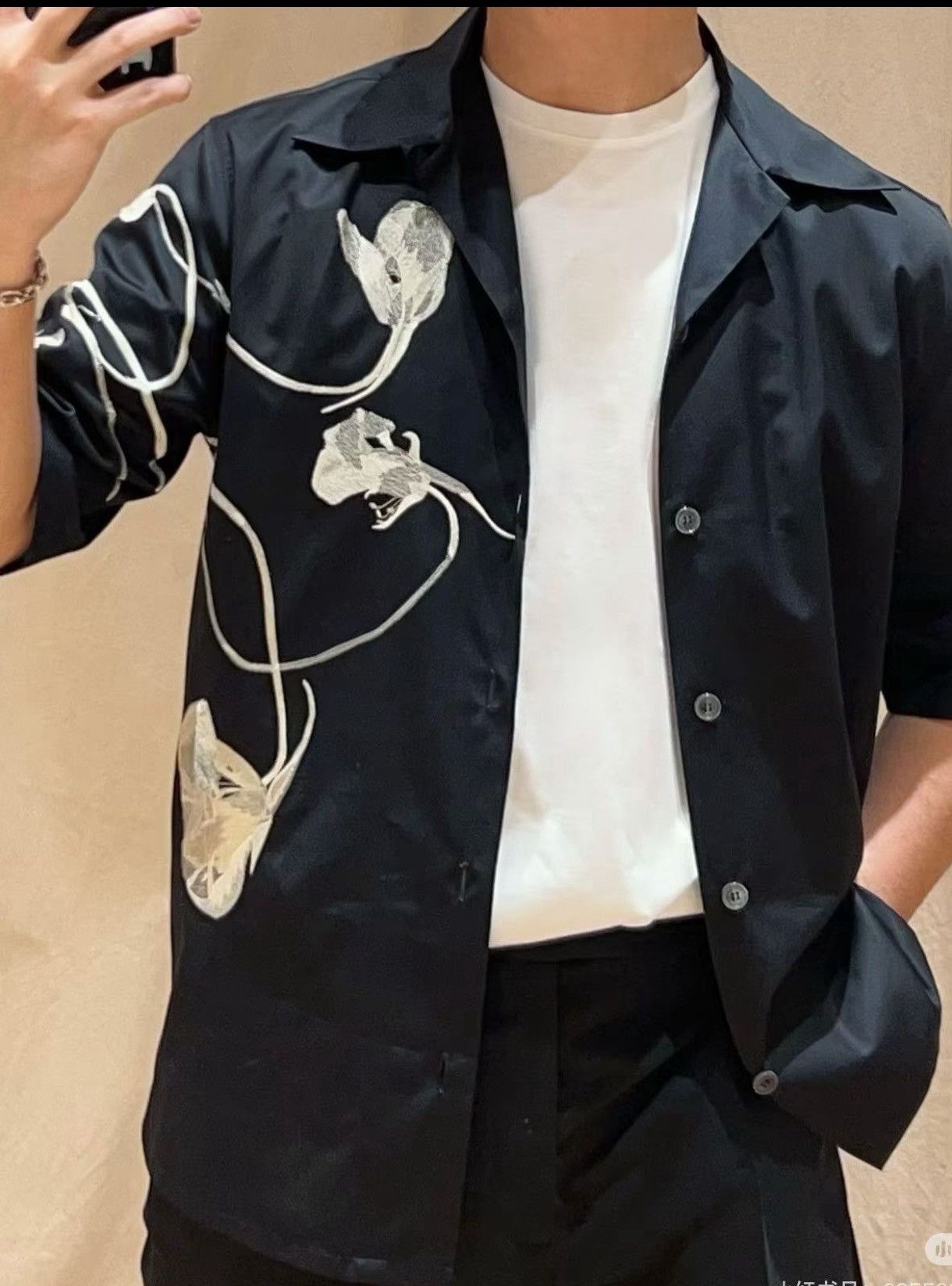 Alexander McQueen floral embroidered bowling shirt size 15++ Size US M / EU 48-50 / 2 - 2 Thumbnail