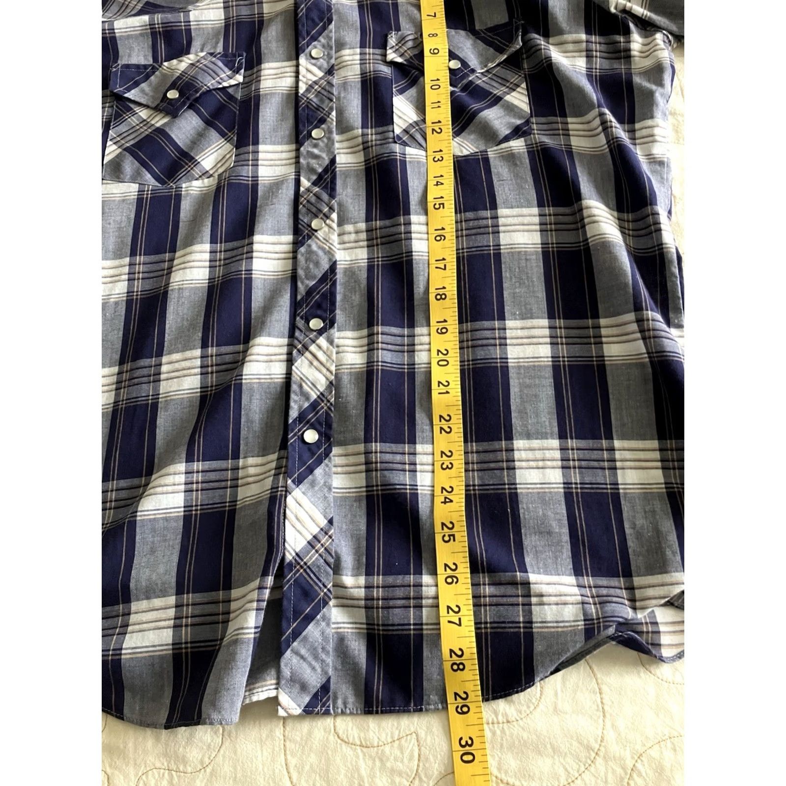 Vintage VINTAGE Ely Cattleman Button-Up Shirt XL Western Plaid Blue Pearl Snap/Buttons Pocket Mens XL Size US XL / EU 56 / 4 - 8 Thumbnail