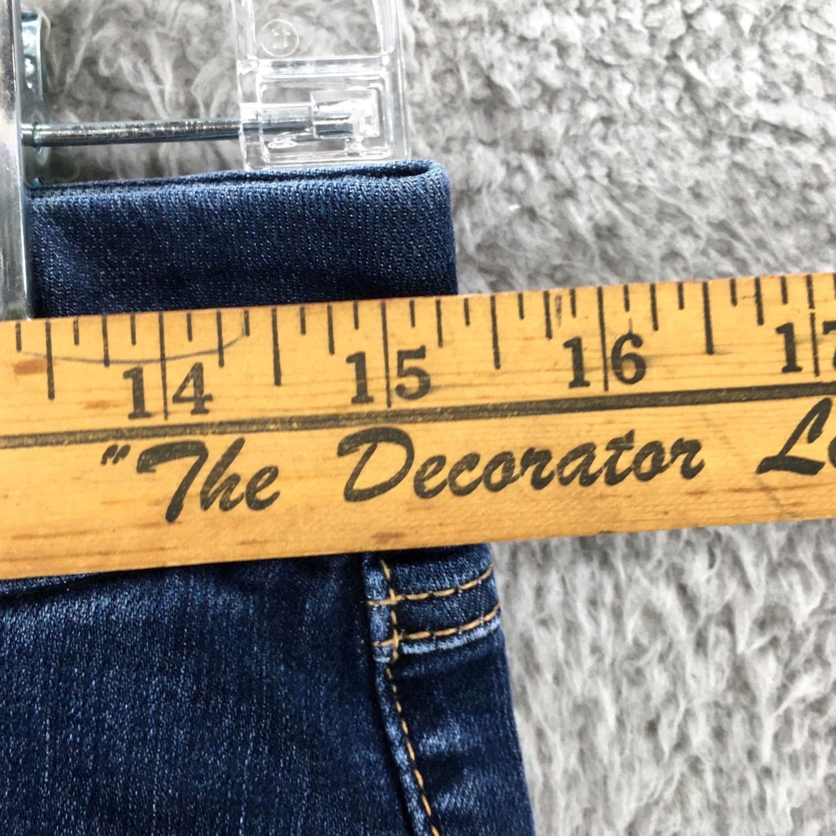Vintage Seven7 Skinny Jeans Womens 8 Blue Dark Wash Denim Zip Fly 5 Pockets Mid Rise Jeans Size 30" / US 8 / IT 44 - 5 Thumbnail