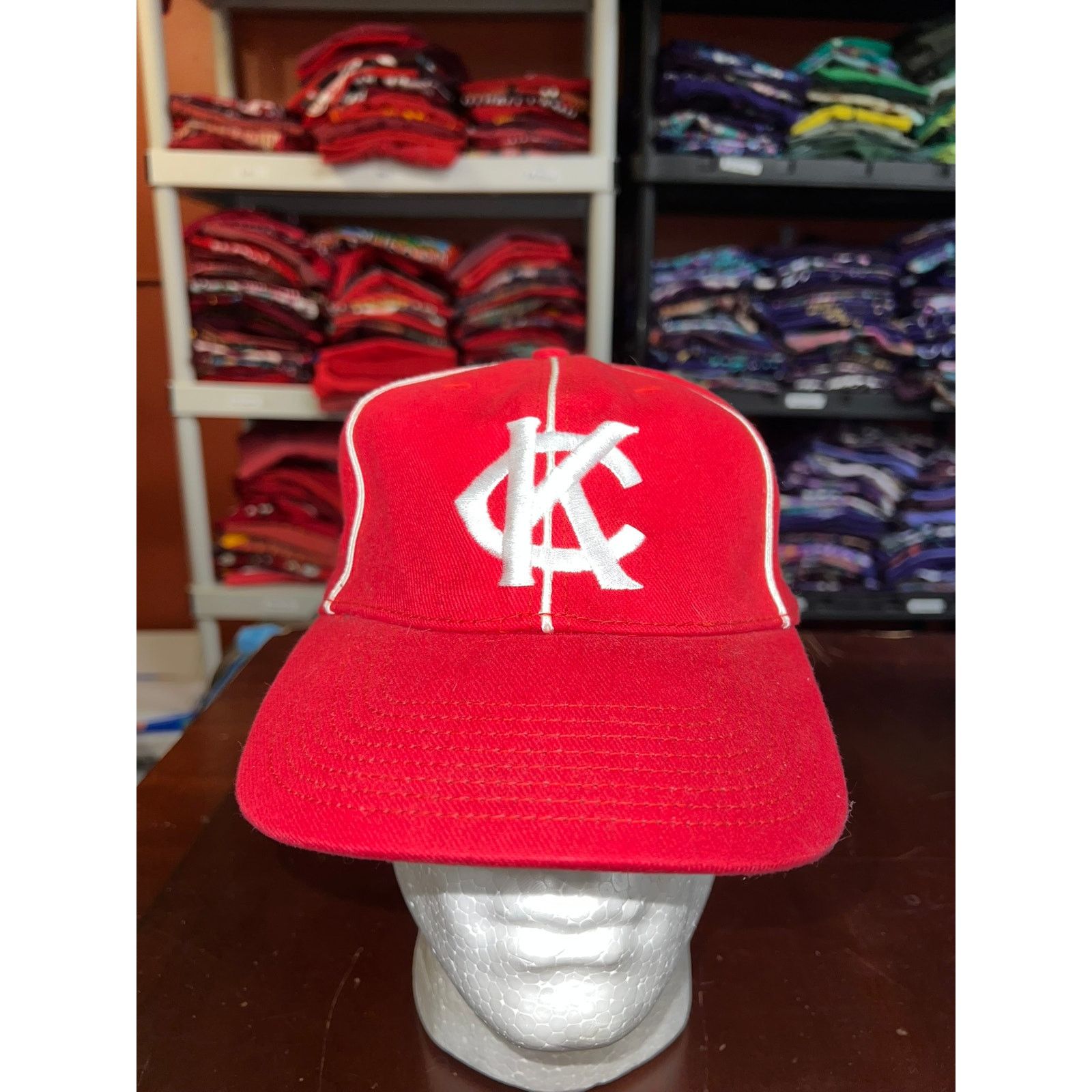 Vintage Kansas City Monarchs Hat NLBM Negro League Baseball Red Cap Size ONE SIZE - 1 Thumbnail